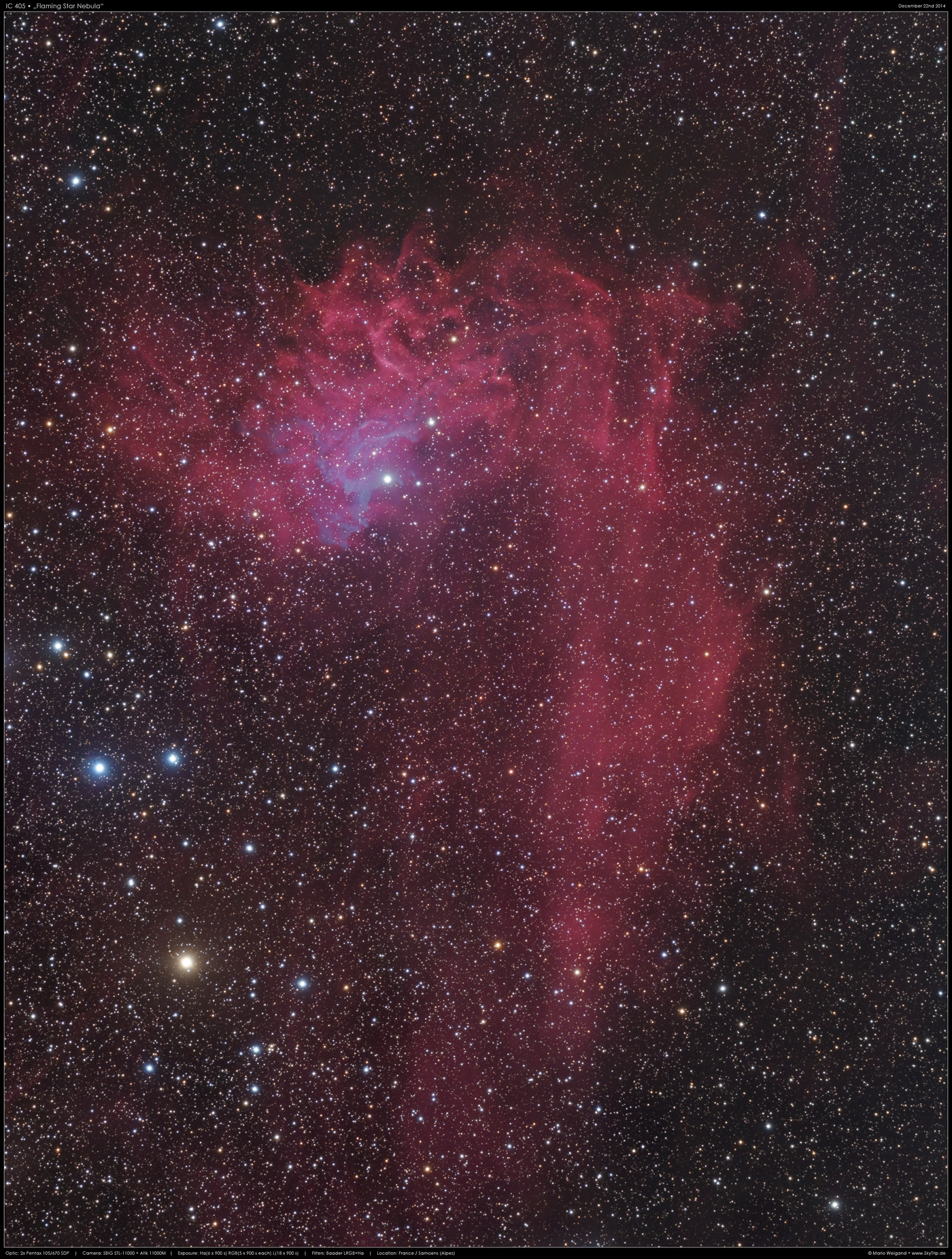 Flaming Star Nebel IC 405