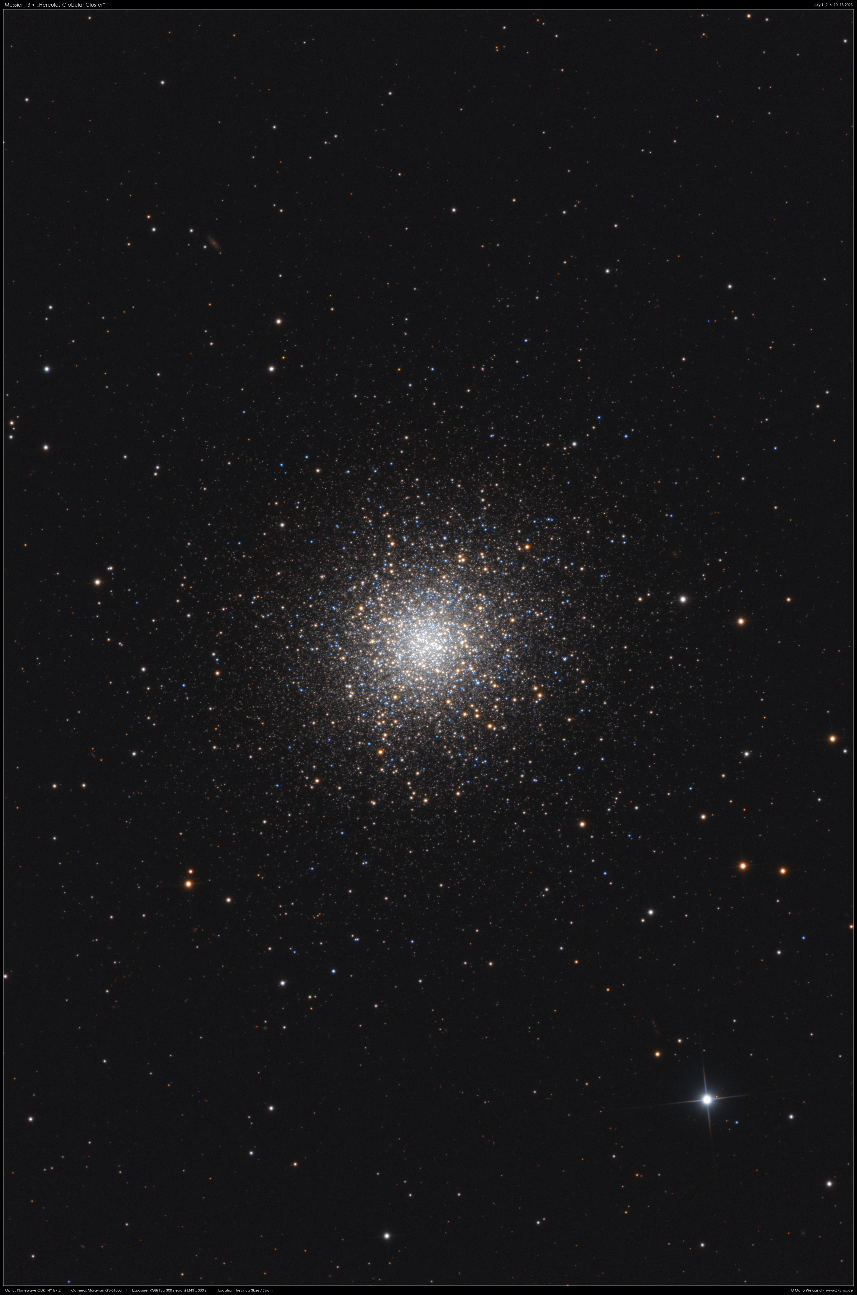 M 13  Hercules Globular Cluster
