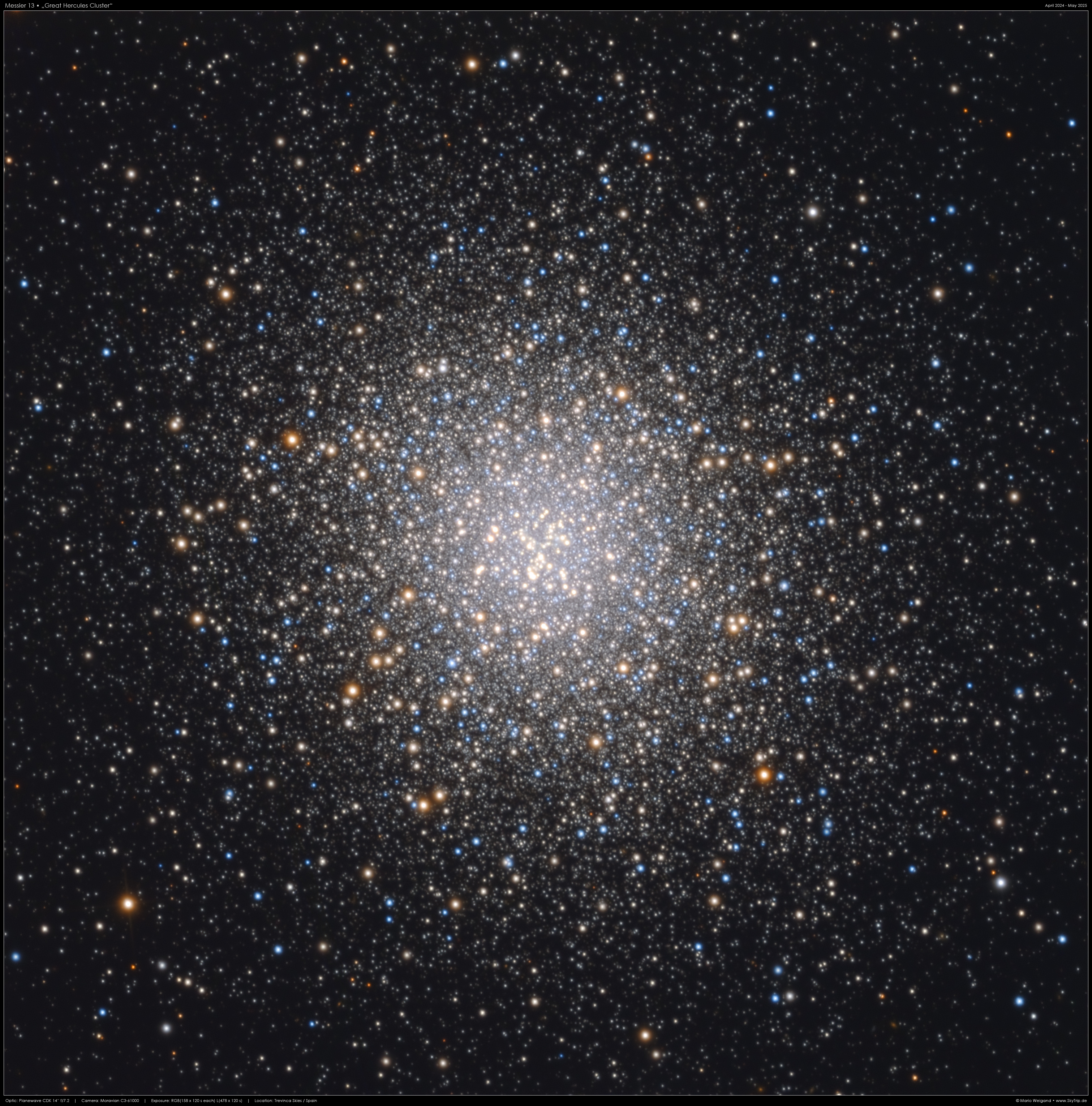M 13  Hercules Globular Cluster