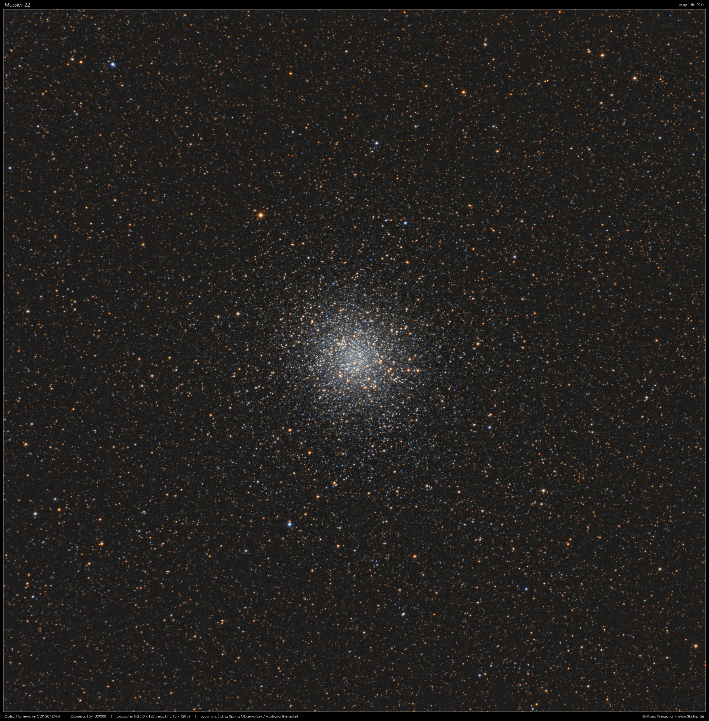 Kugelsternhaufen Messier 22