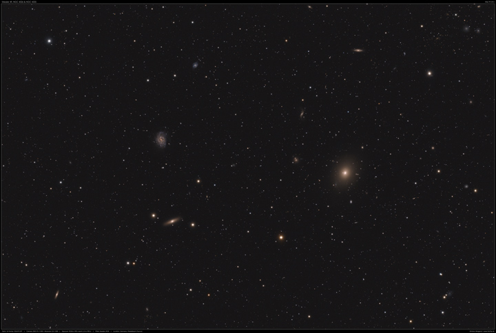 Virgohaufen: Messier 49, NGC 4526 und NGC 4535