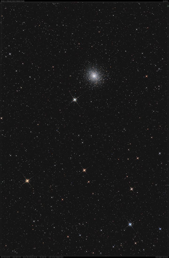 Messier 5, Kugelsternhaufen in Serpens Caput