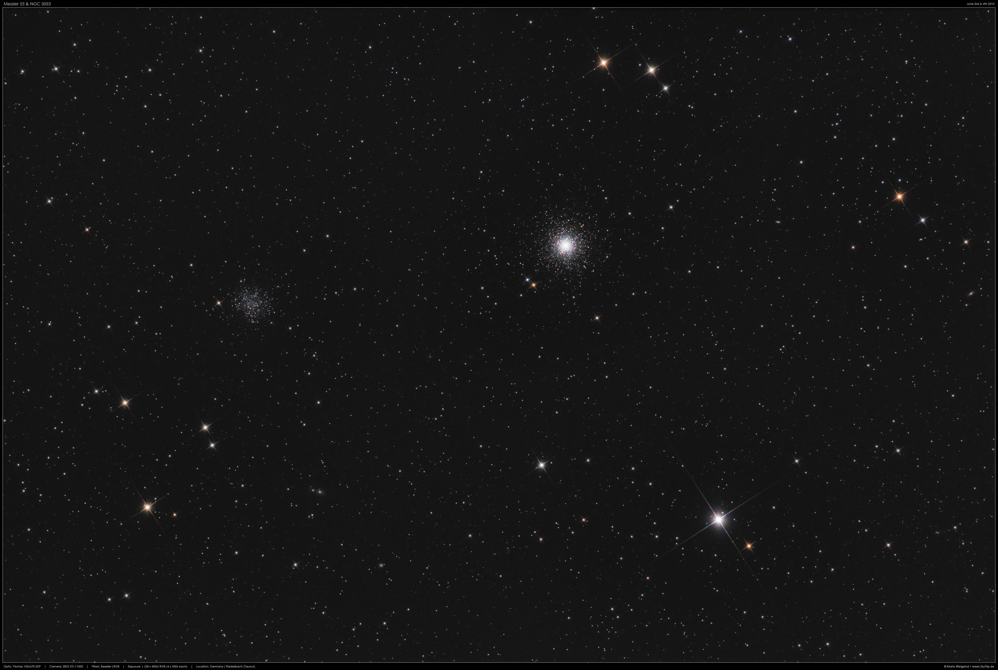 Kugelsternhaufen Messier 53 & NGC 5053