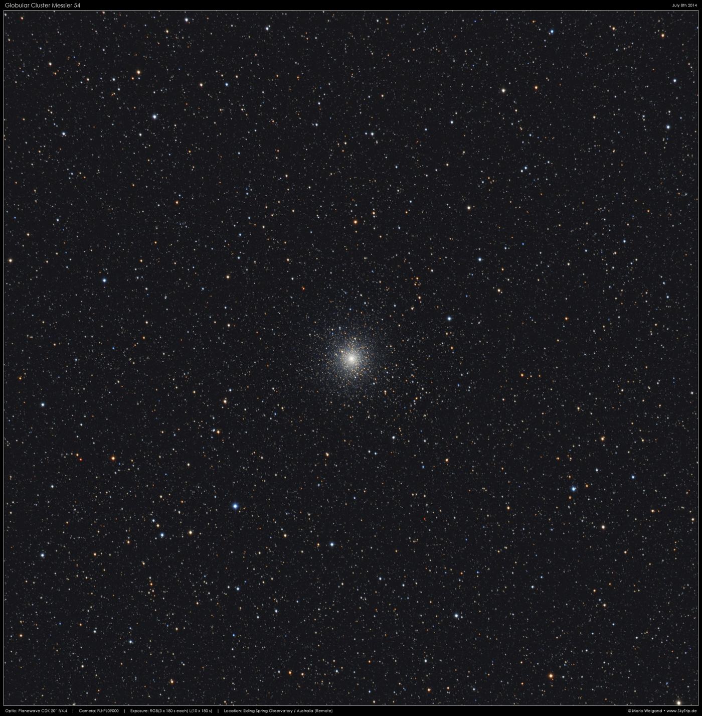 Kugelsternhaufen M54 im Sternbild Schtze