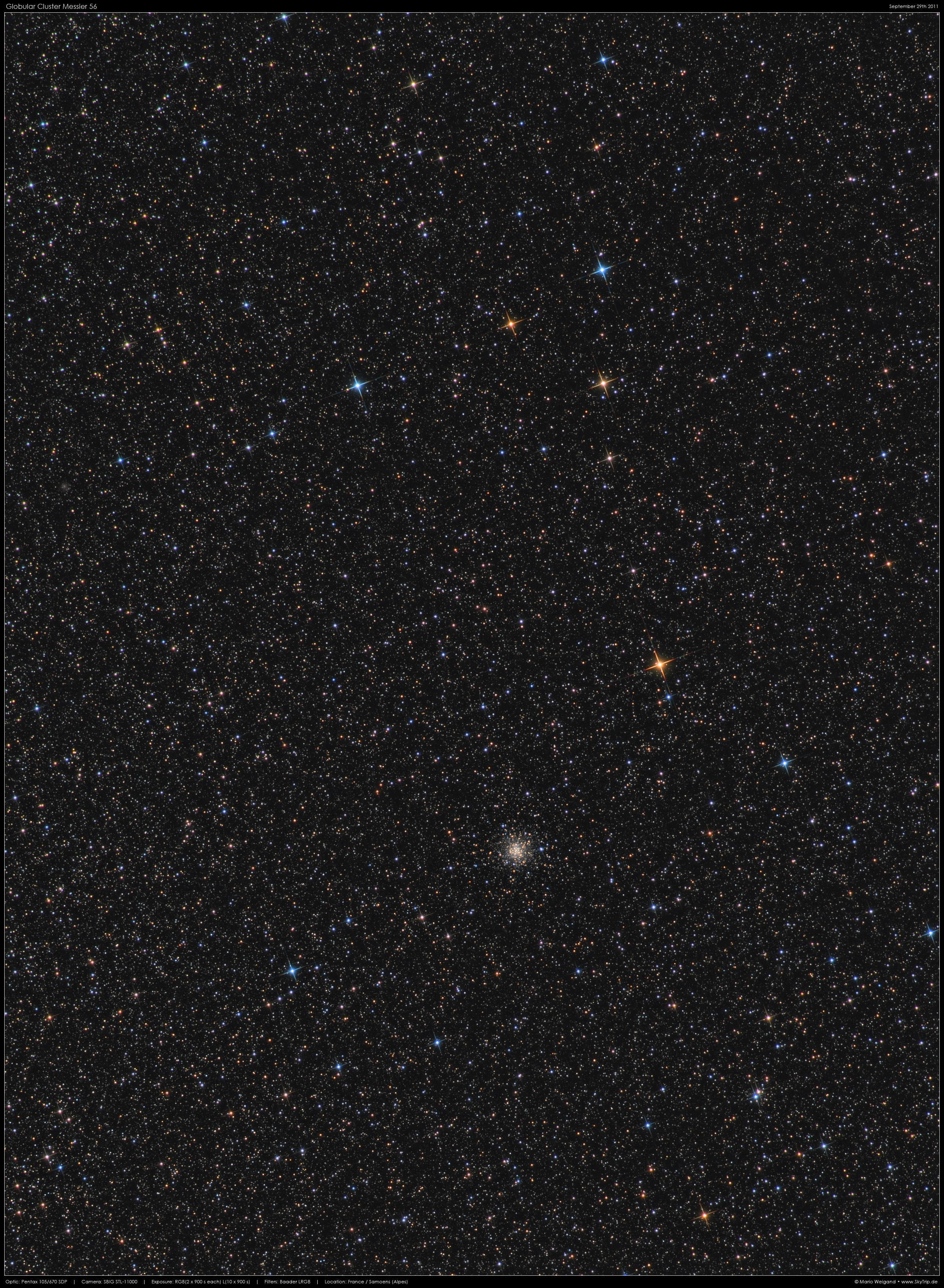 Kugelsternhaufen Messier 56 in Lyra