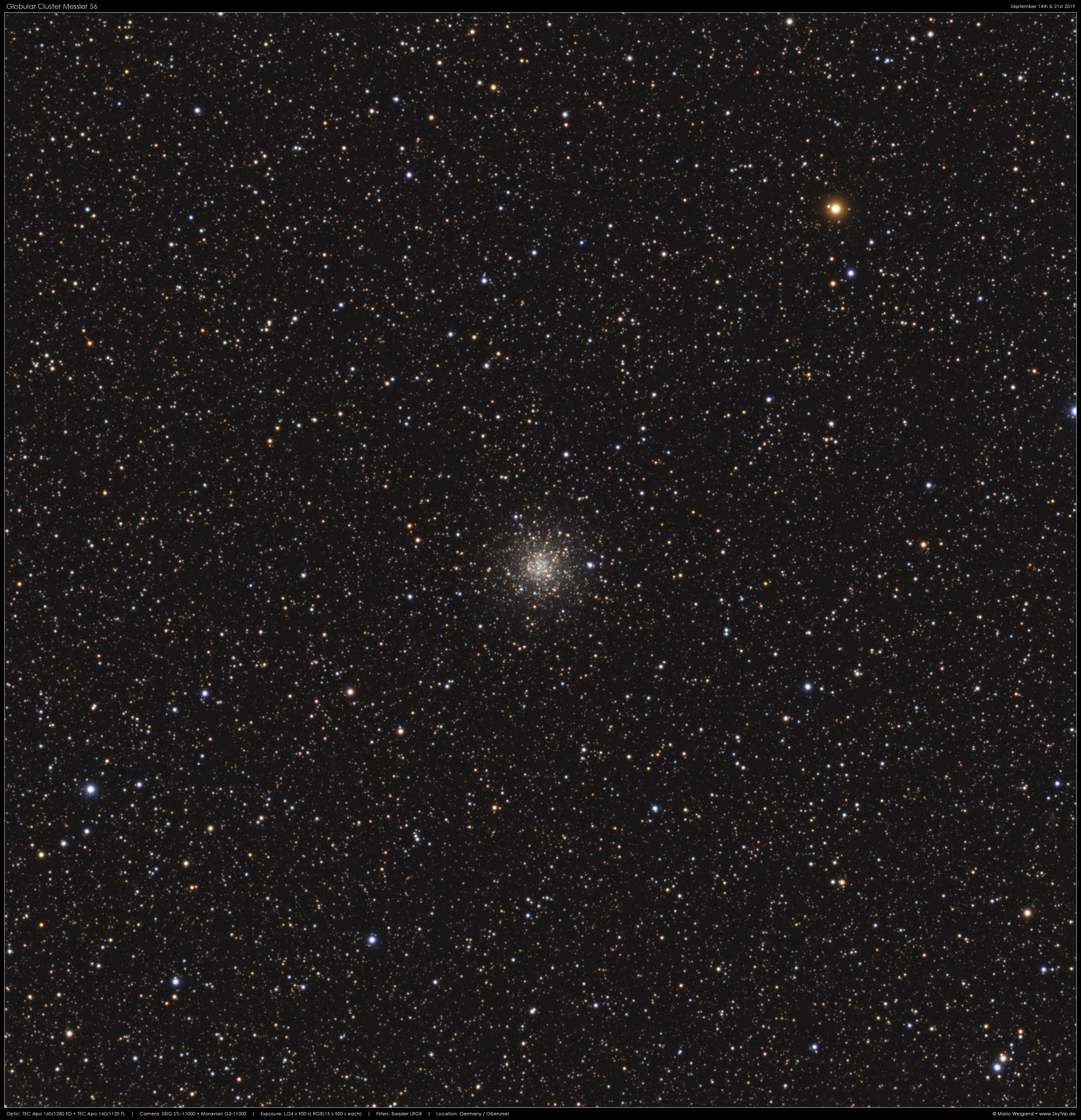 Kugelsternhaufen Messier 56 in Lyra