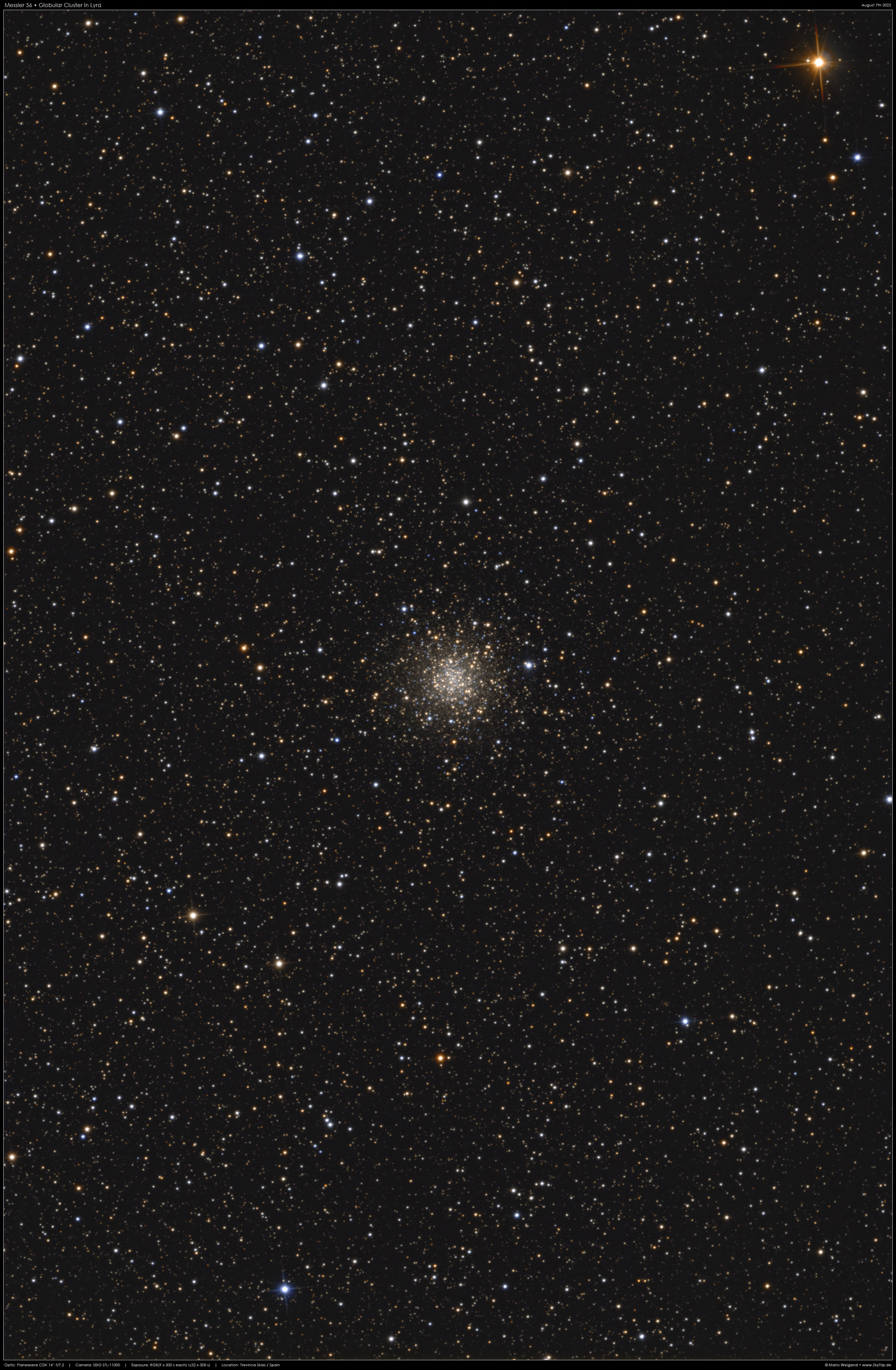 Messier 56 - Kugelsternhaufen in Lyra