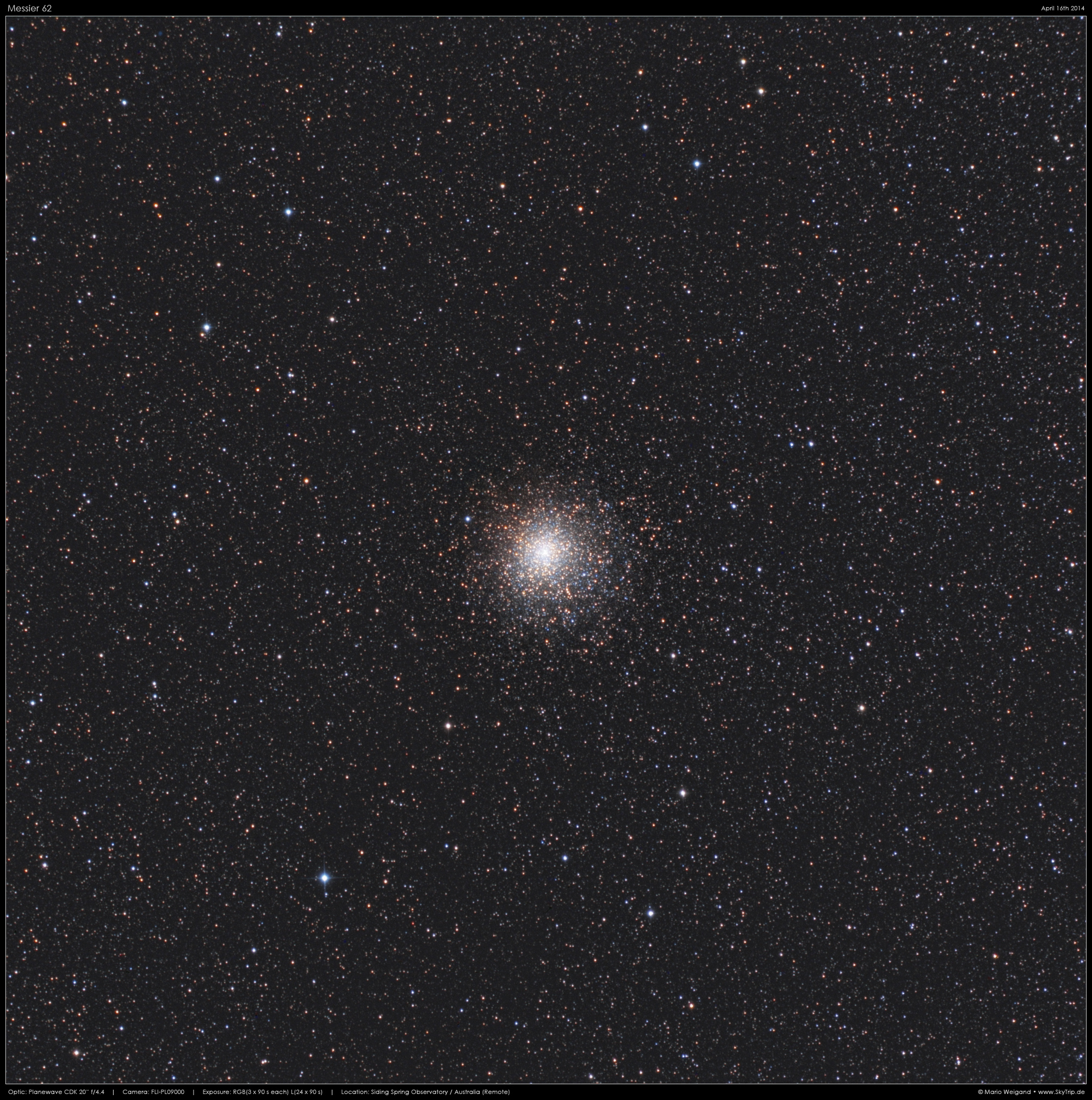 Kugelsternhaufen Messier 62
