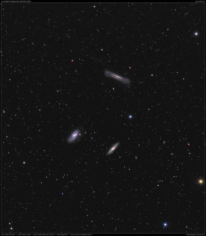Das Leo Triplet M65, M66 & NGC 3628