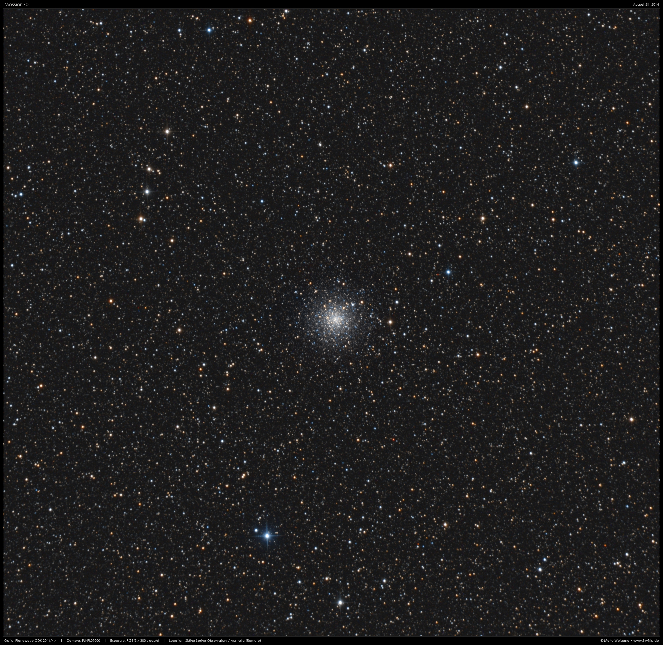 Kugelsternhaufen M70 im Sternbild Schtze