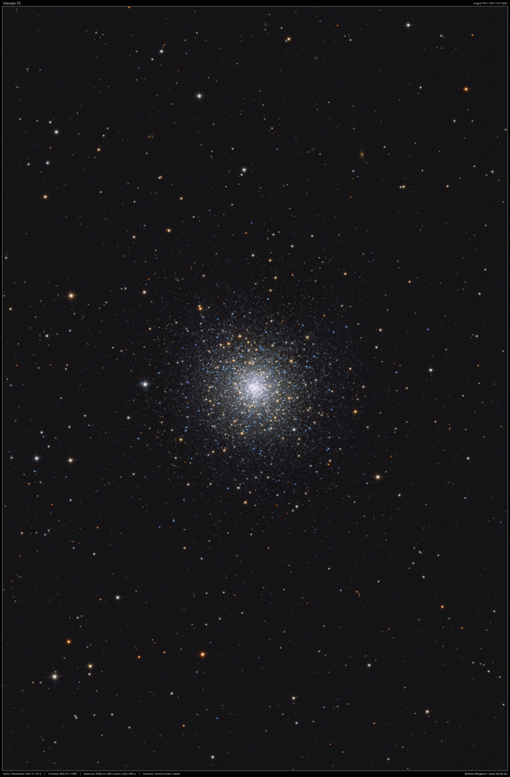 Messier 92 - Kugelsternhaufen im Herkules