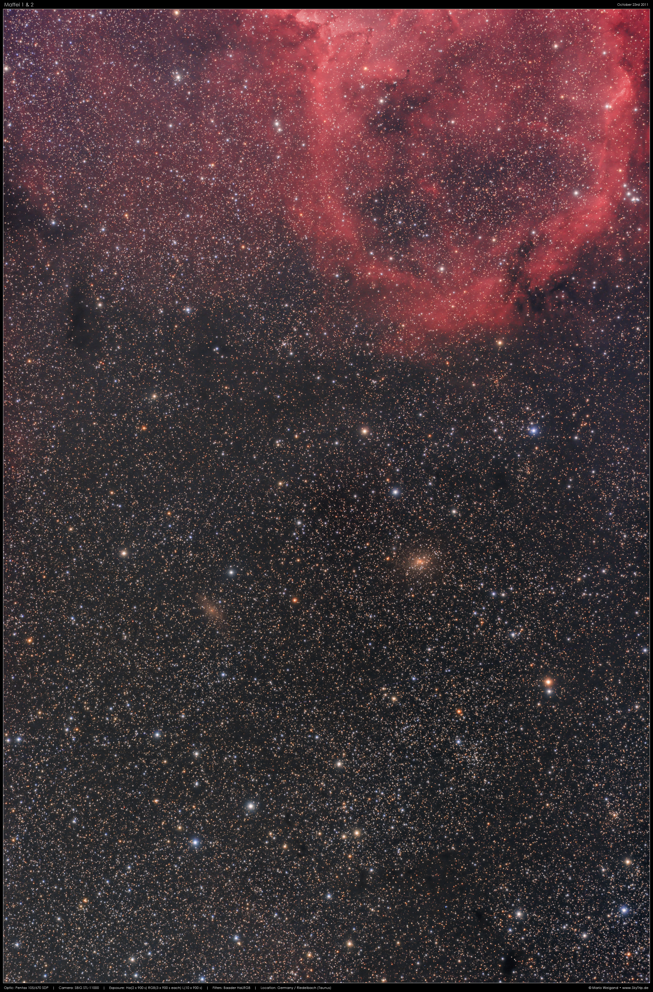 Die beiden Galaxien Maffei 1 & 2