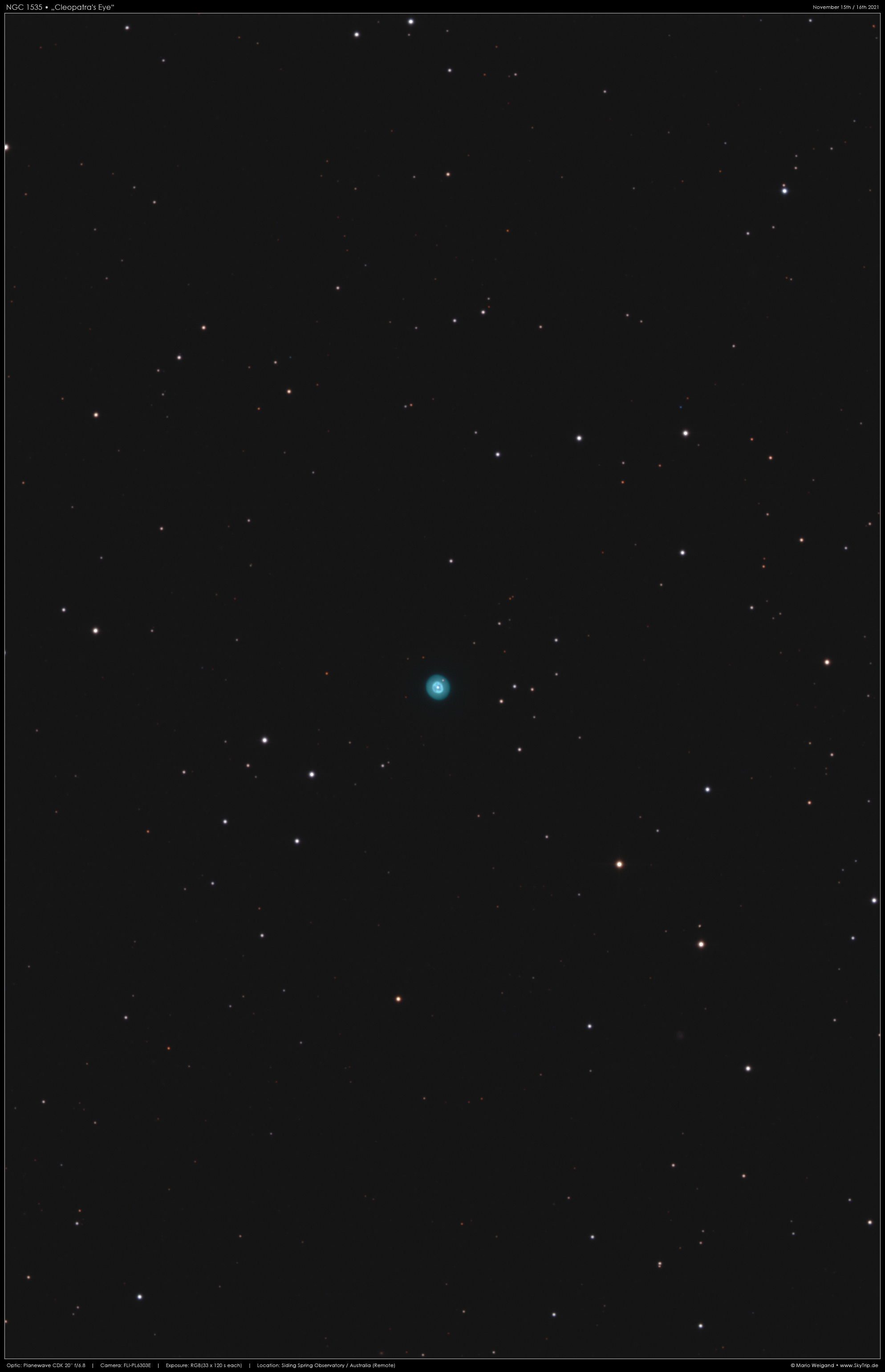 Cleopatra's Eye NGC 1535