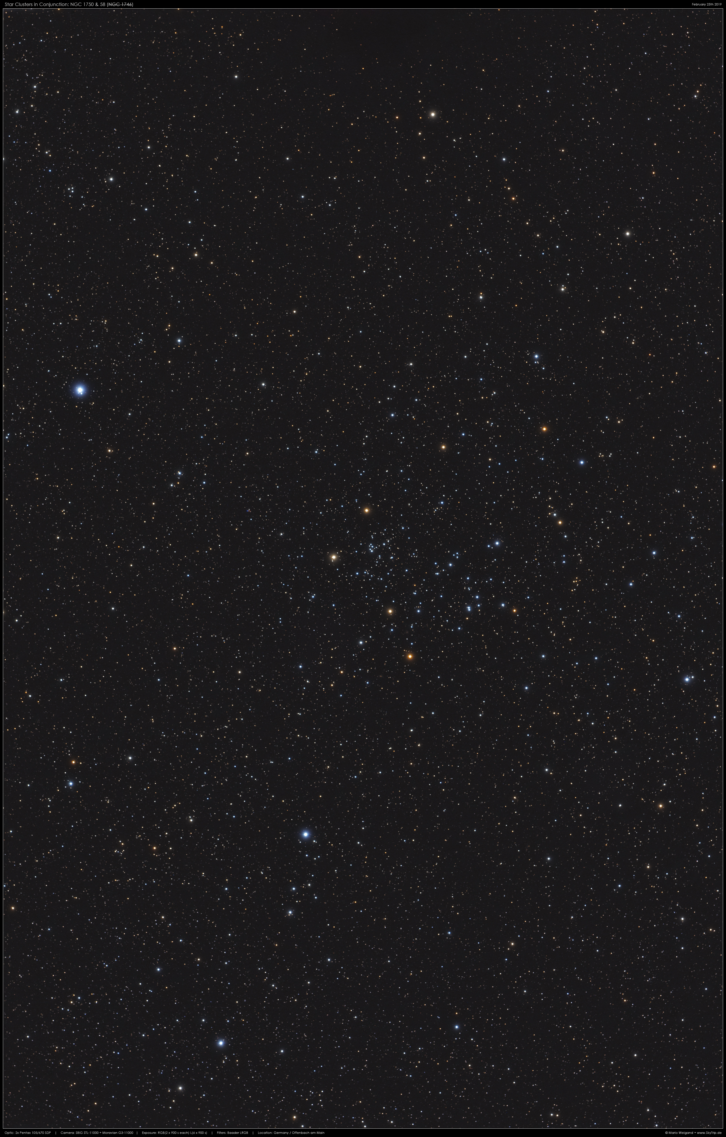 NGC 1746/1750/1758 im Stier