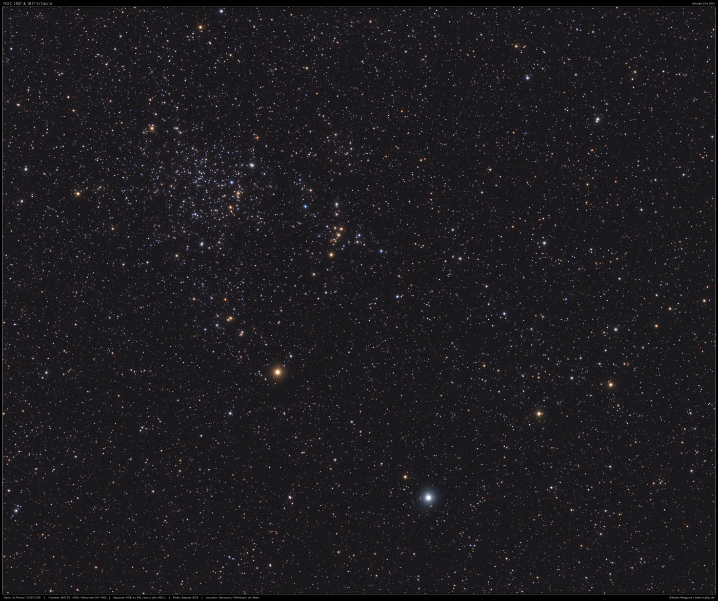 NGC 1807 & 1817 im Stier