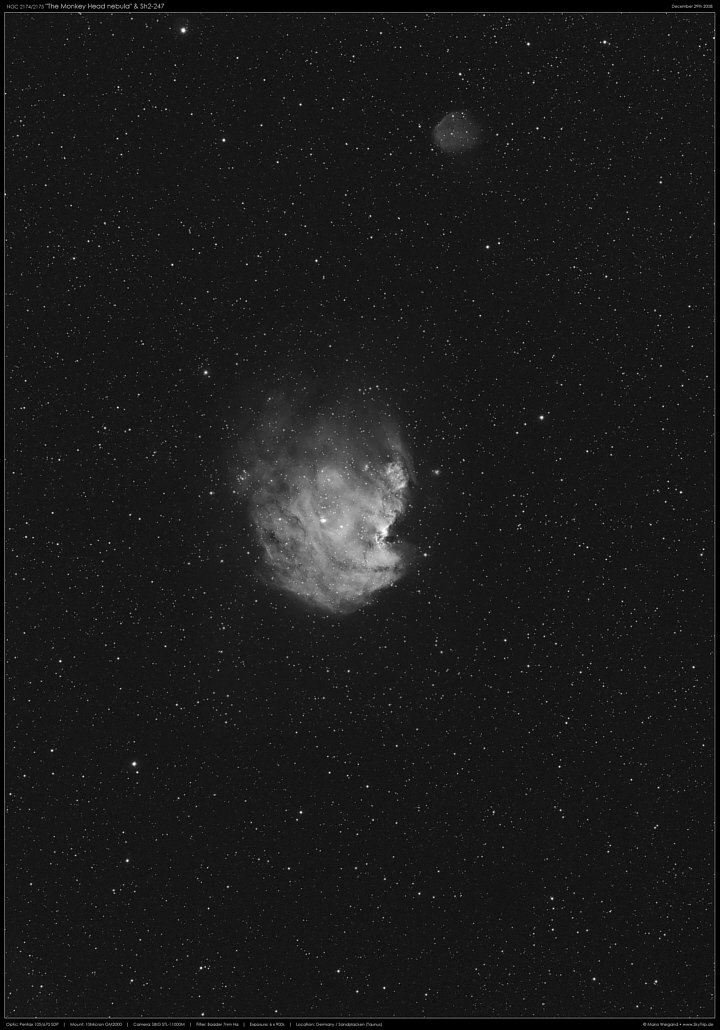 NGC 2174 Affenkopfnebel in H-Alpha