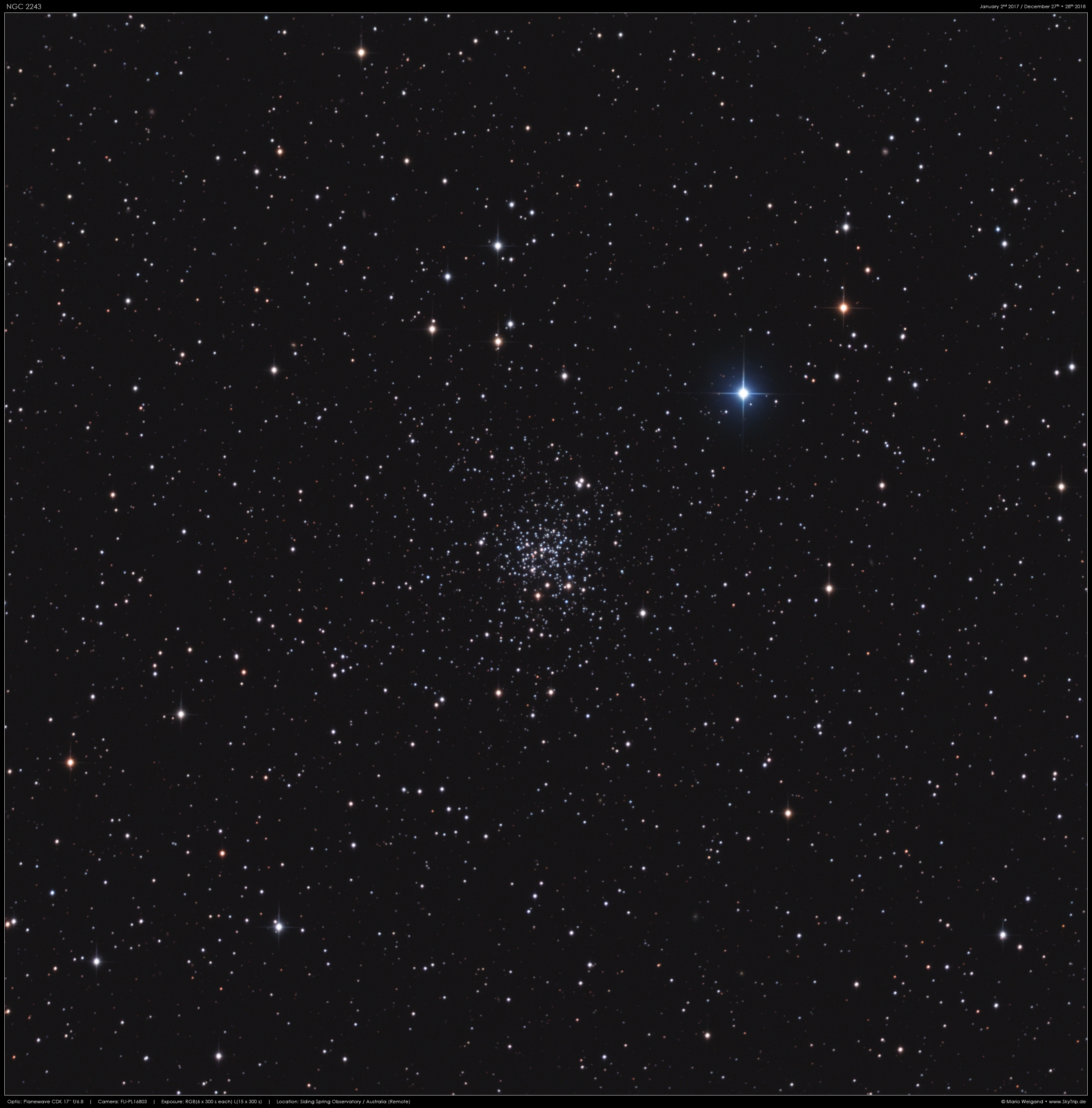 NGC 2243 in Canis Major
