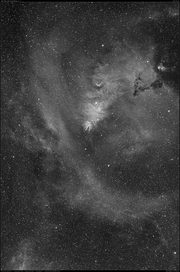 NGC 2264 und der Konusnebel in H-Alpha