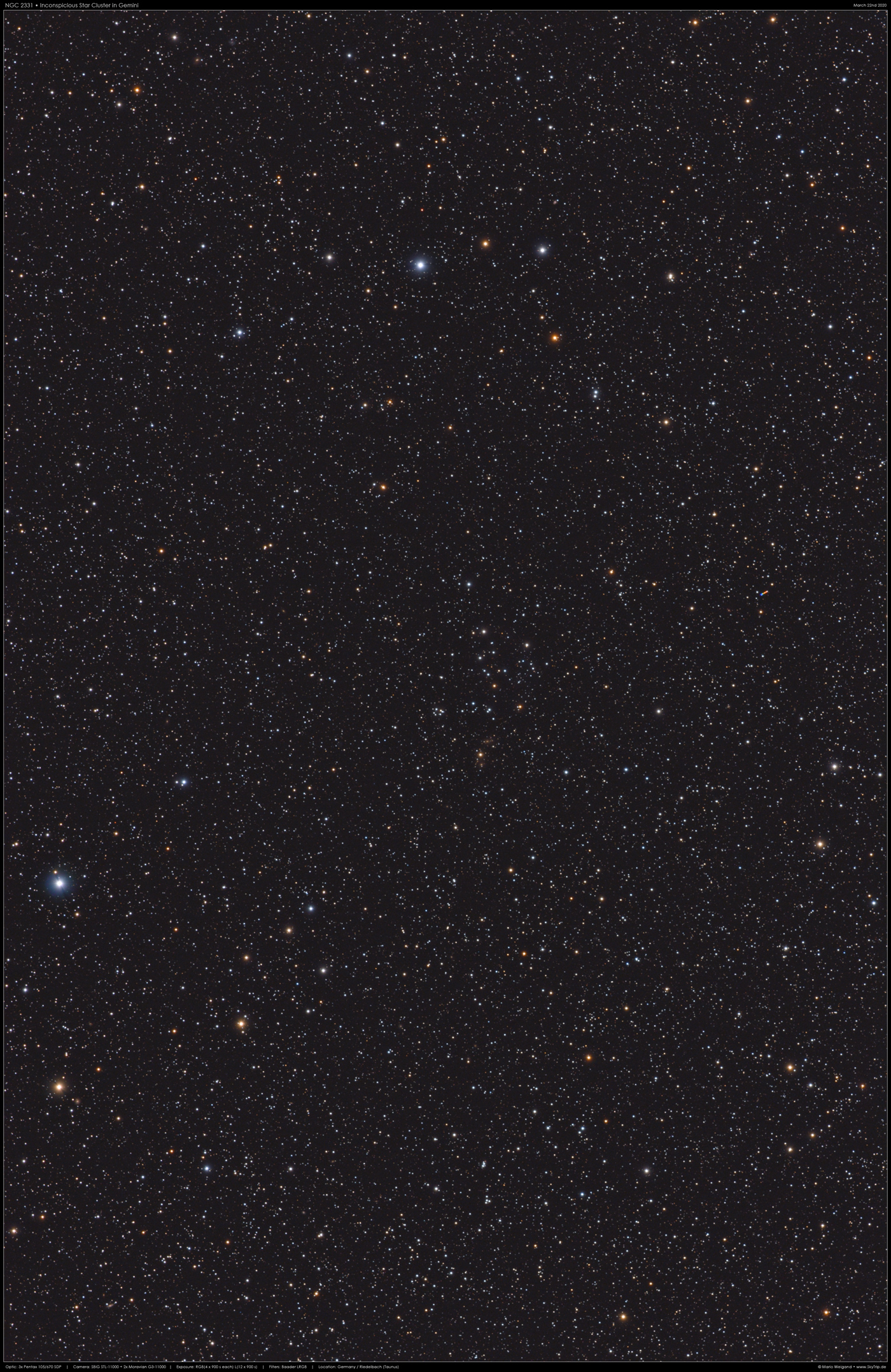 Unscheinbarer Haufen: NGC 2331 (Gemini)