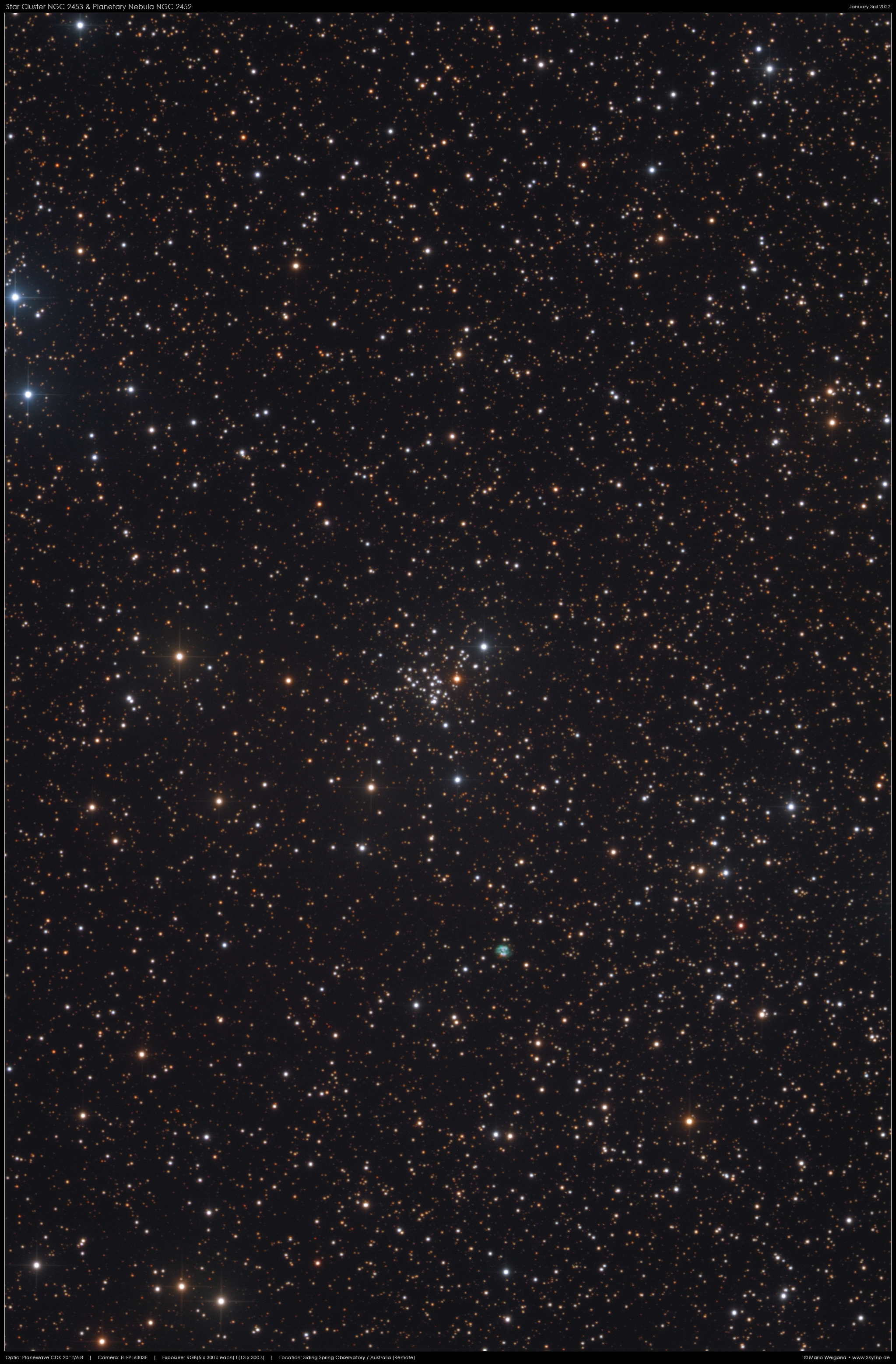 Sternhaufen mit PN: NGC 2452/3
