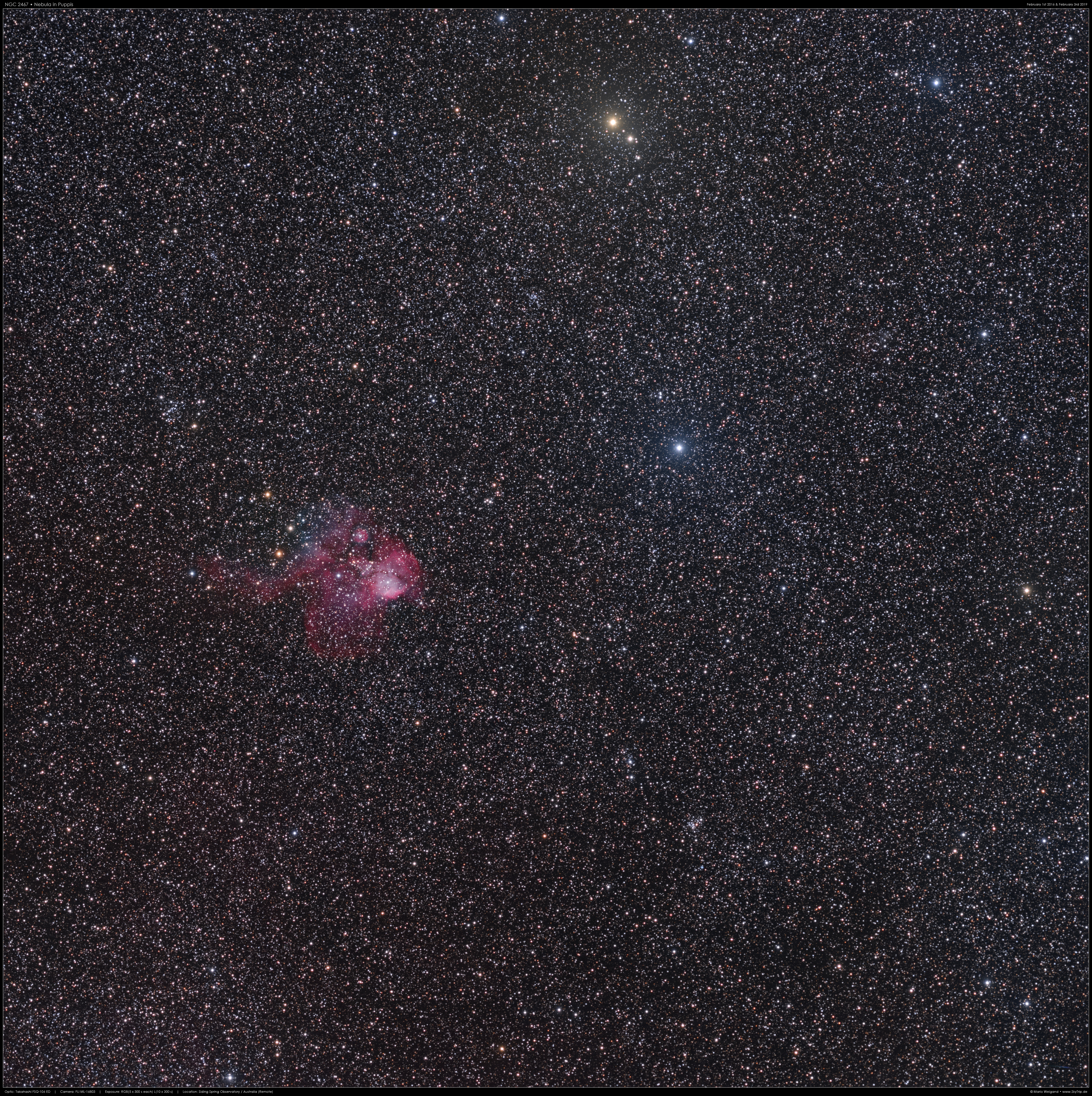 NGC 2467 in Puppis