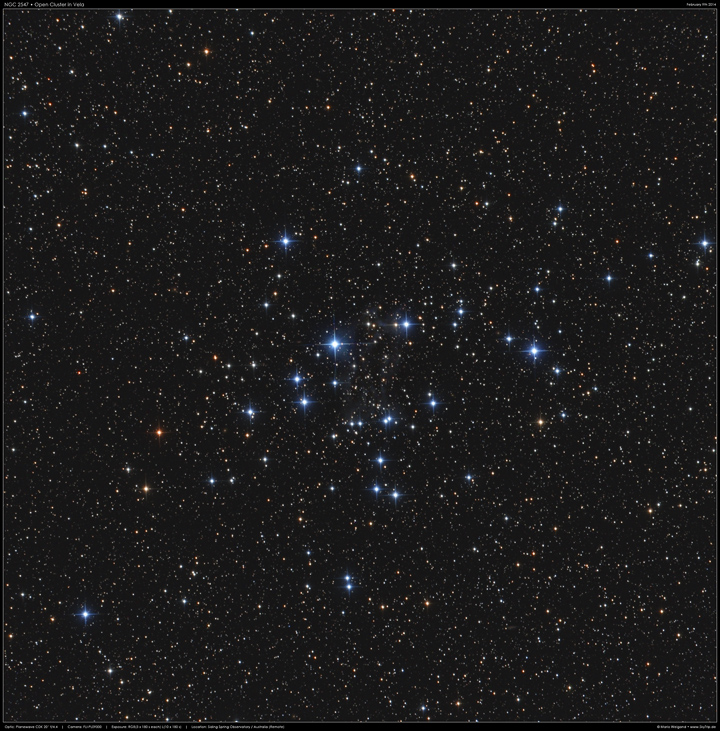 NGC 2547 in Vela