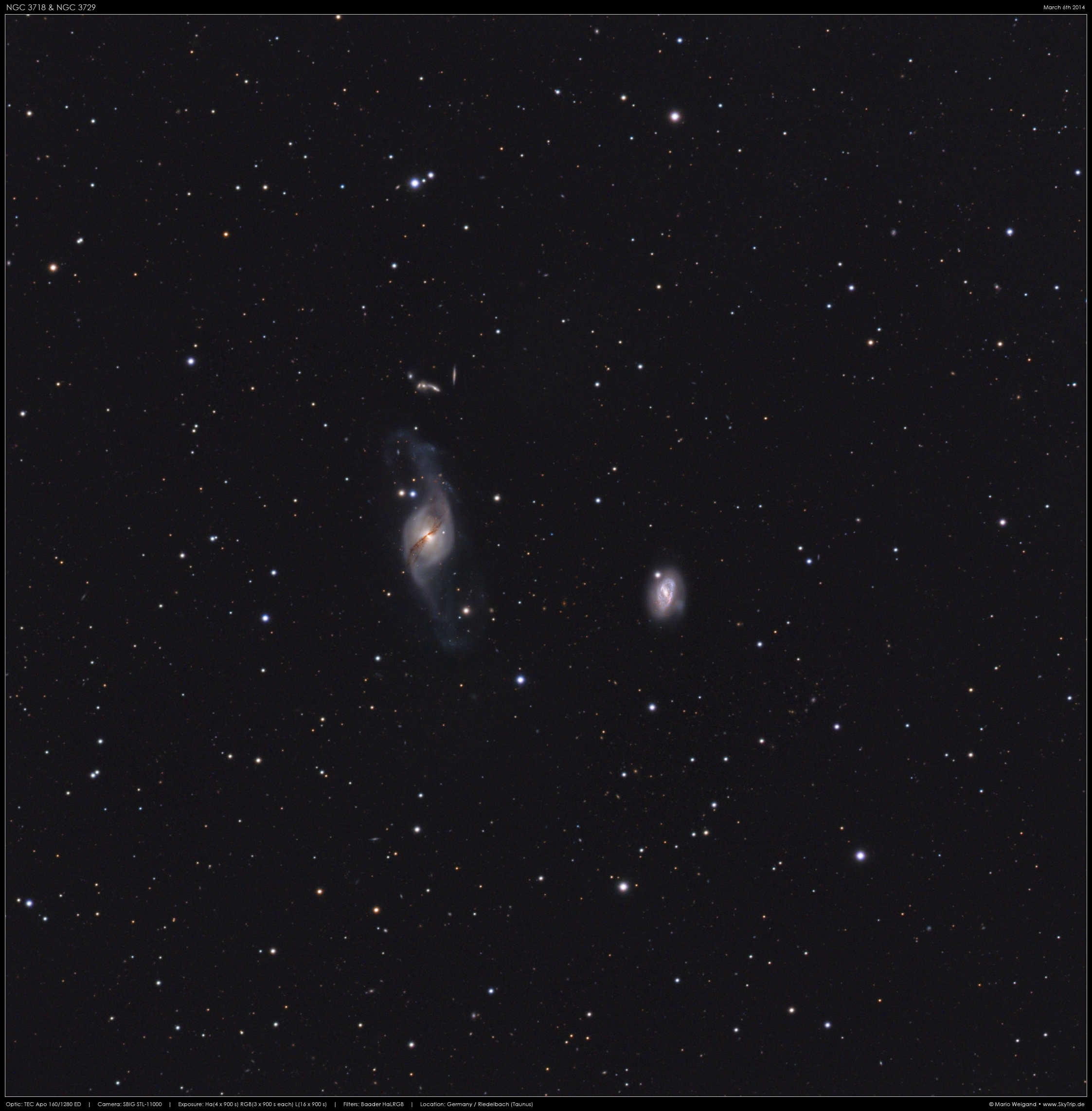 Galaxienpaar NGC 3718 & NGC 3729