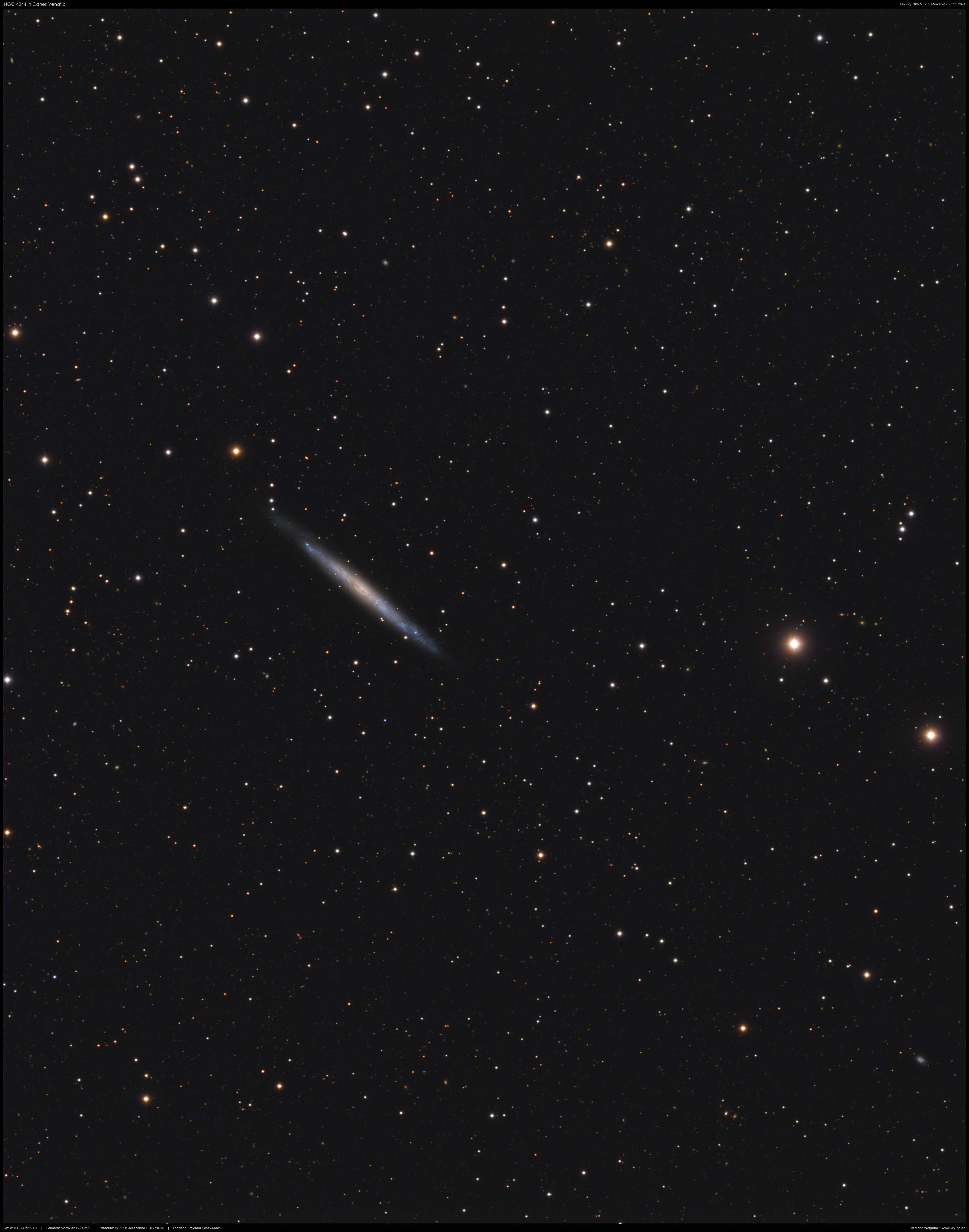 Silbernadel Galaxie NGC 4244