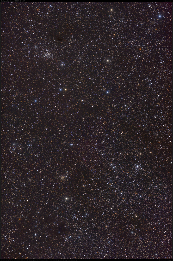 NGC 559, 609 & 637 in Cassiopeia