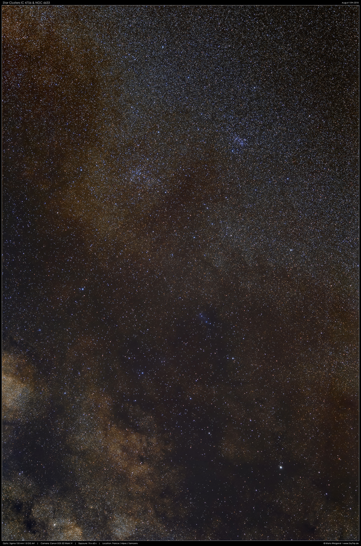 NGC 6633 & IC 4756 mit Milchstraße