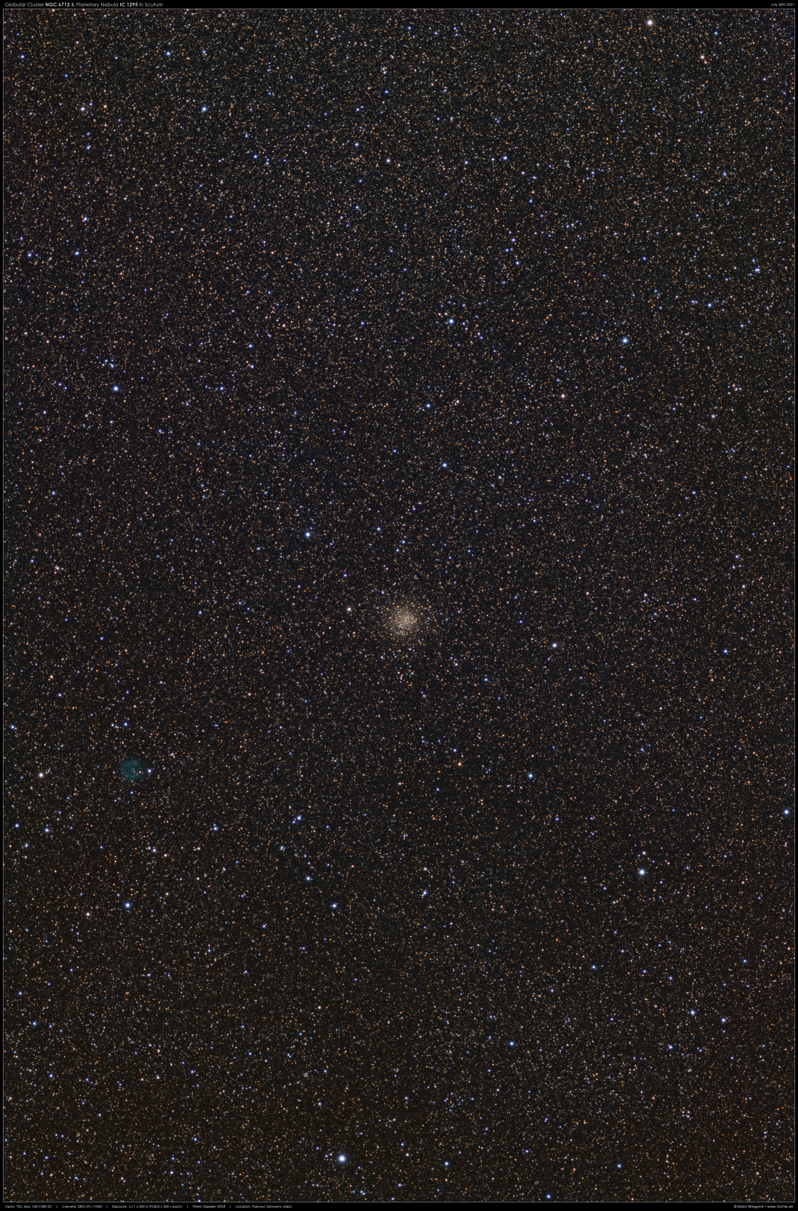 NGC 6712 & IC 1295 im Schild