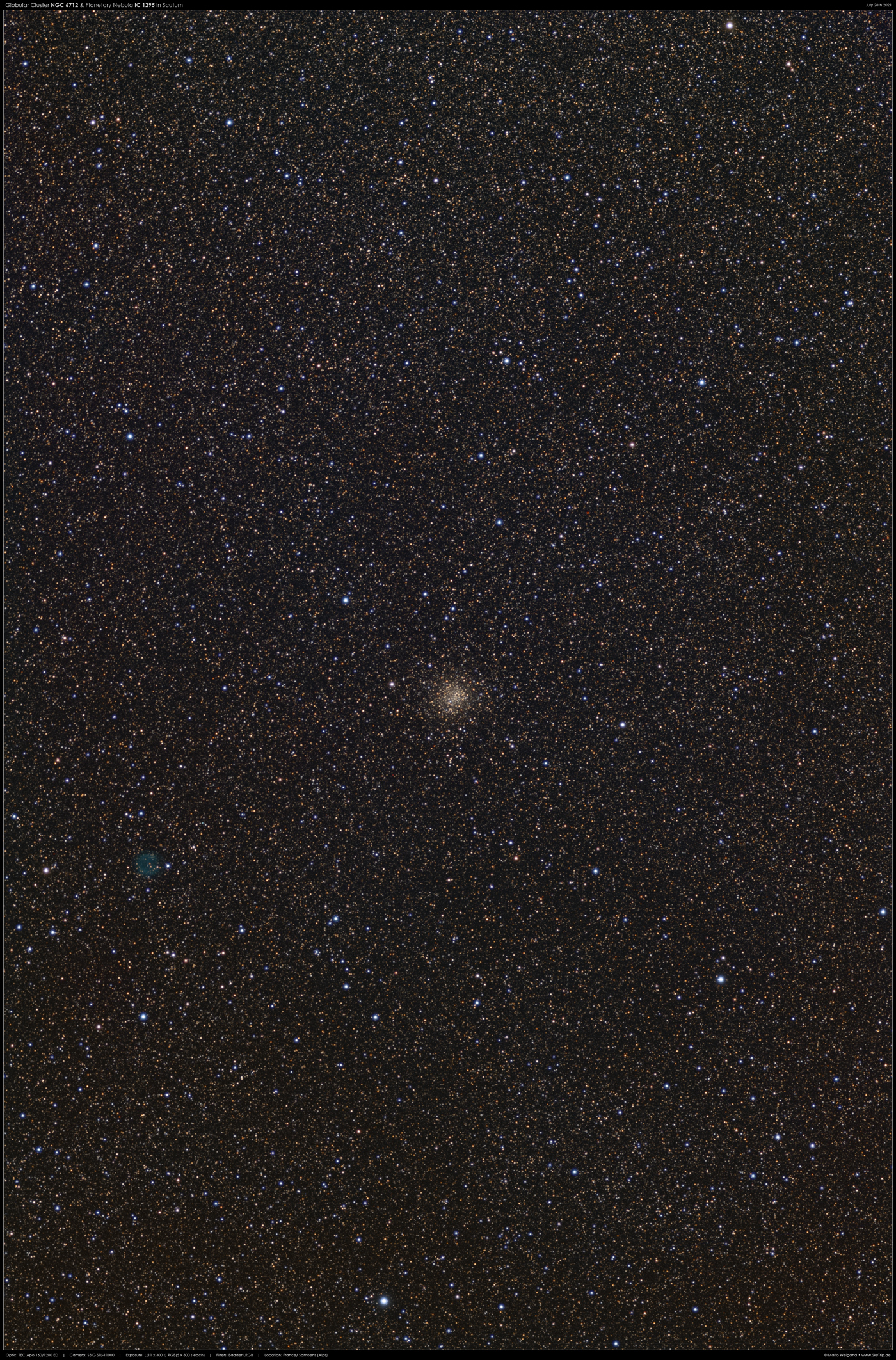 NGC 6712 & IC 1295 im Schild