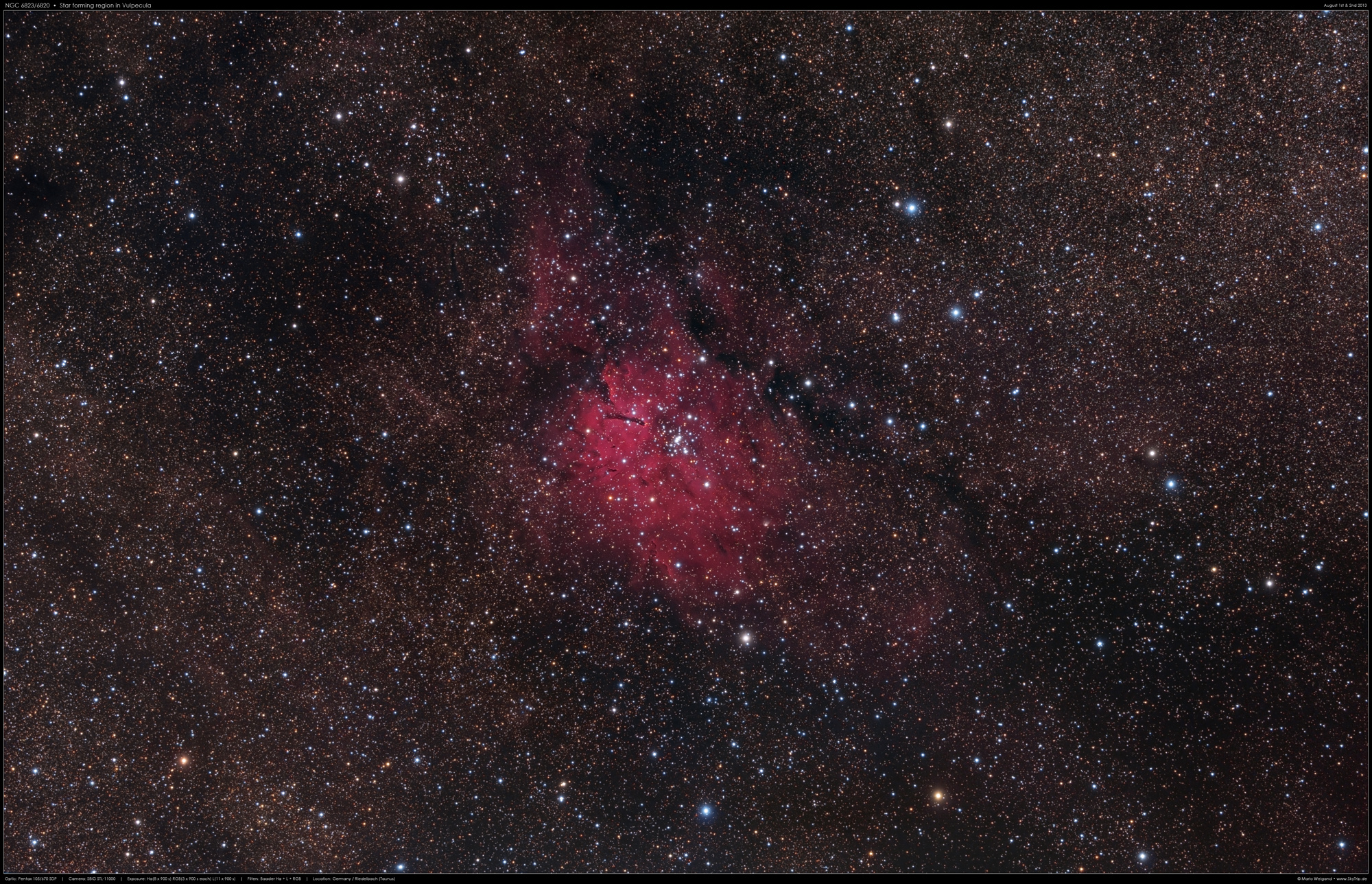 NGC 6820 und 6823 im Füchslein