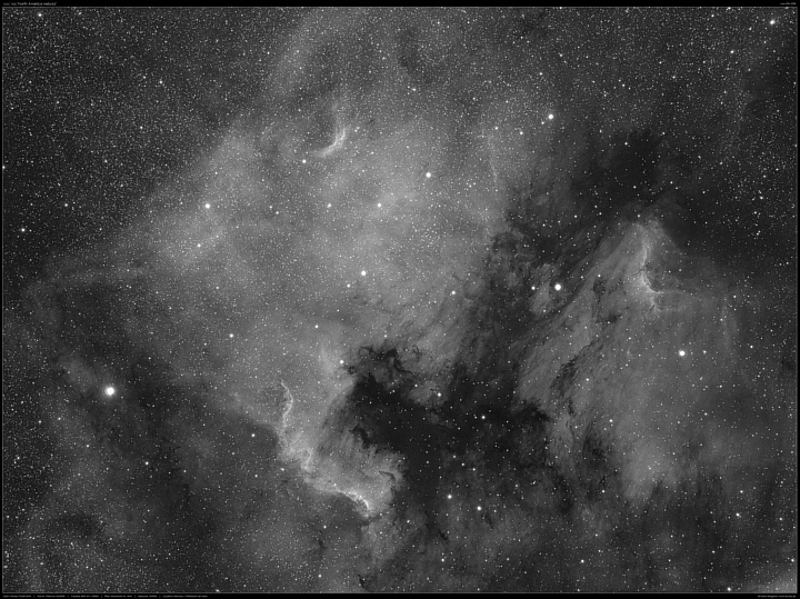 Nordamerikanebel NGC 7000 & Pelikannebel IC 5070 in H-Alpha