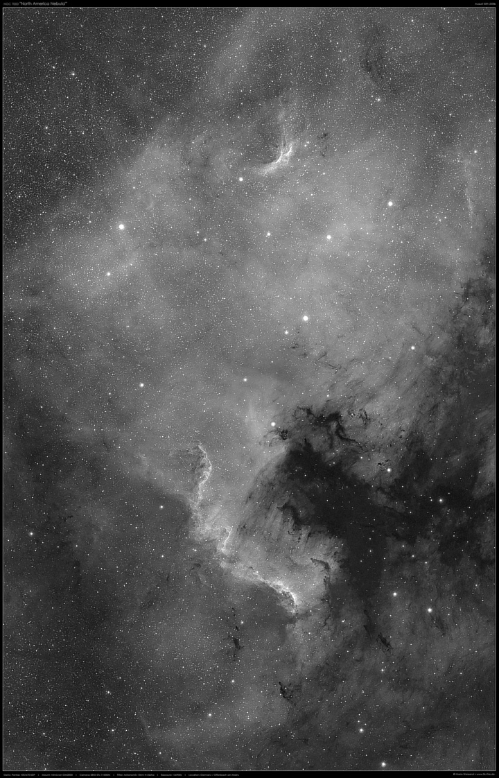 Nordamerikanebel NGC 7000 in H-Alpha