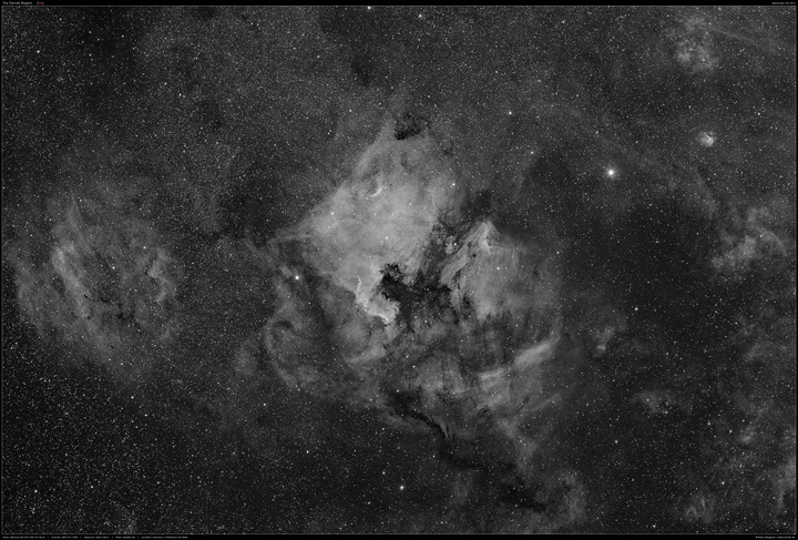 Die Denebregion mit NGC 7000 in H-Alpha