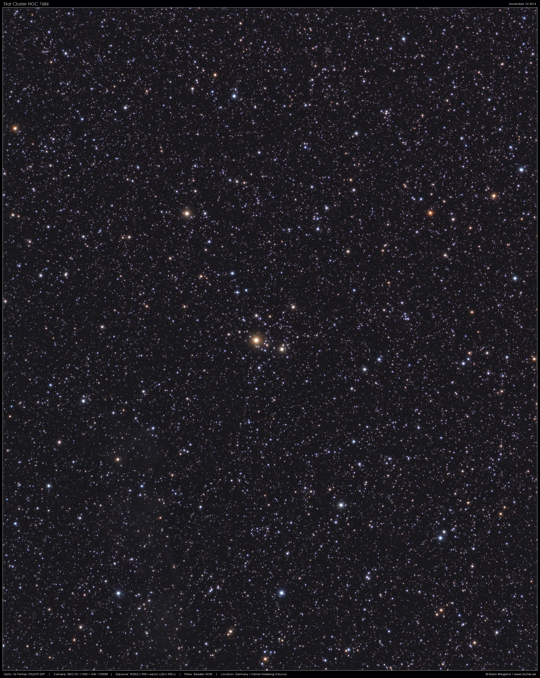 NGC 7686 in Andromeda