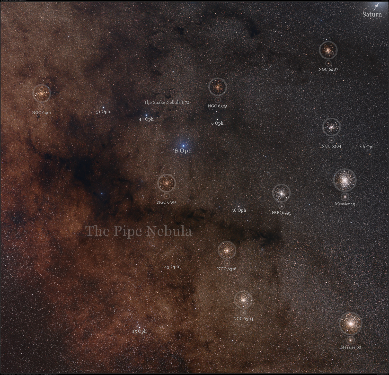 Foto mit Beschriftung: The Pipe Nebula