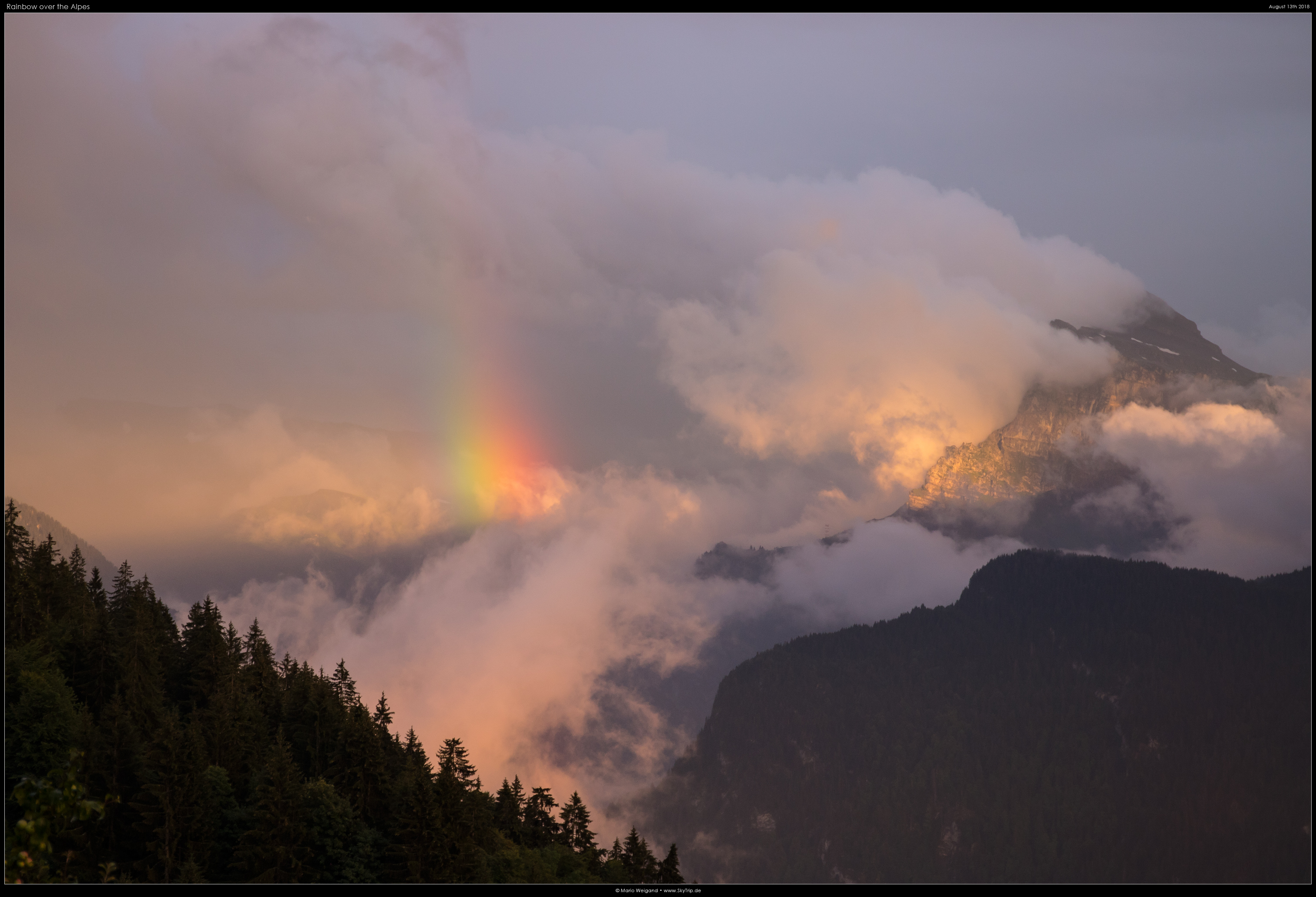 Regenbogen ber den Alpen II