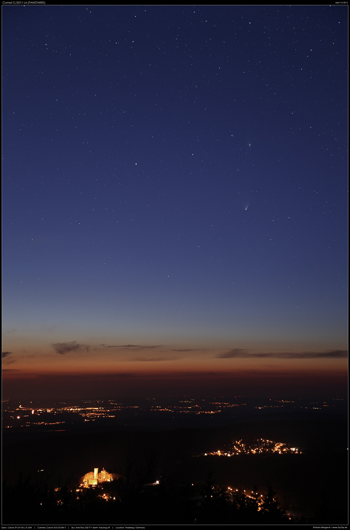 Komet C/2011 L4 (PANSTARRS) ber dem Taunus