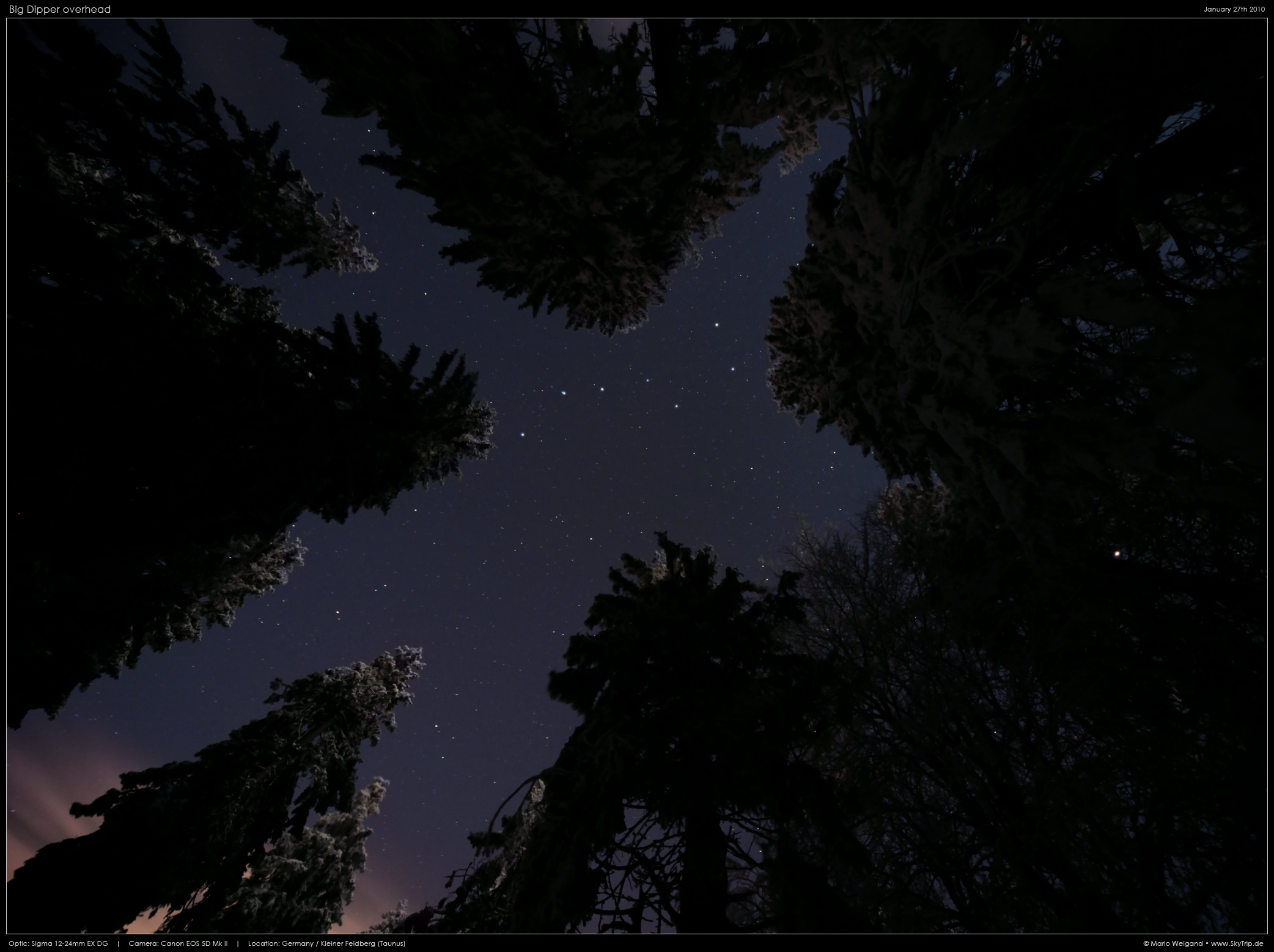 Der Groe Wagen ber einem Wald