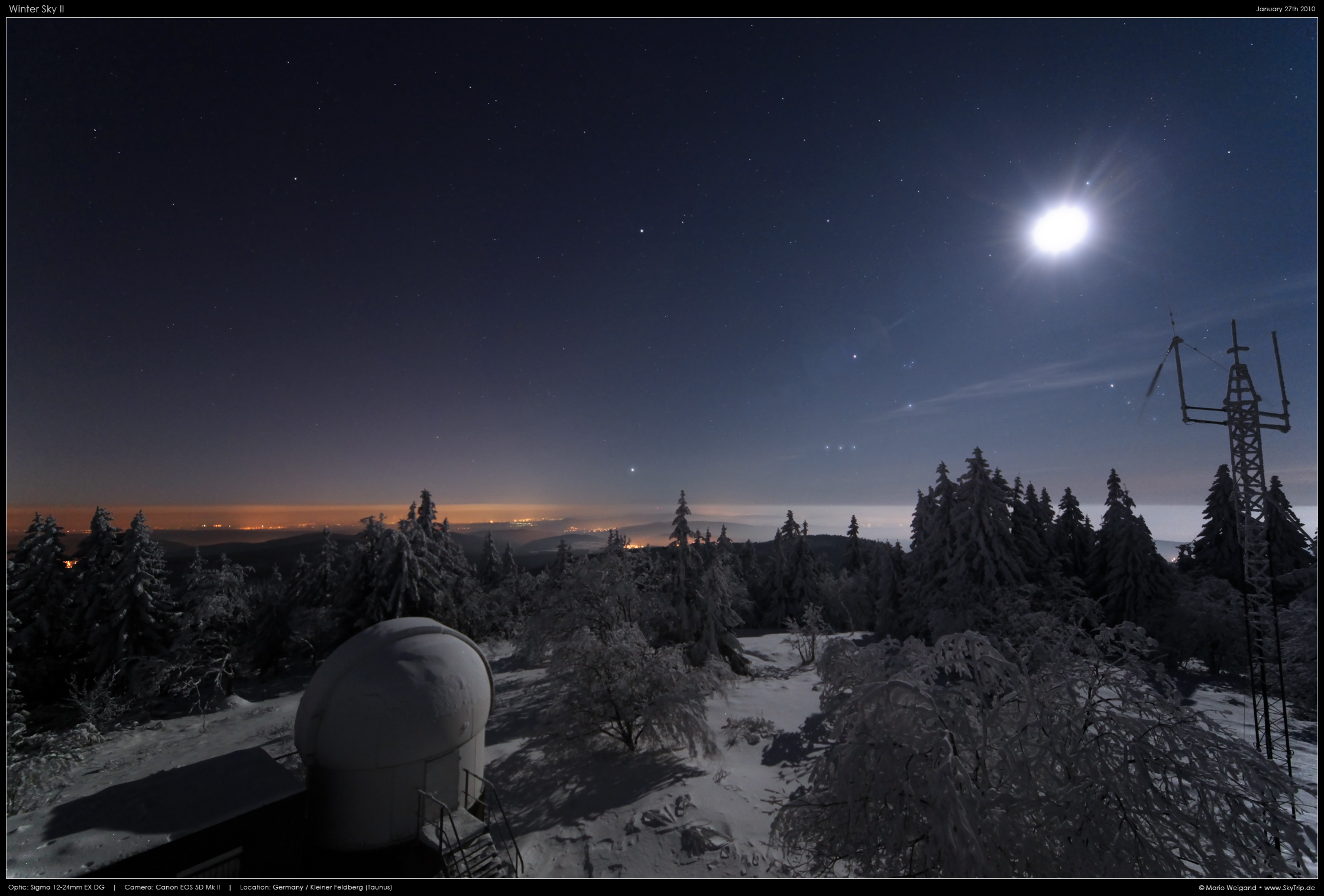 Winternacht auf dem kleinen Feldberg