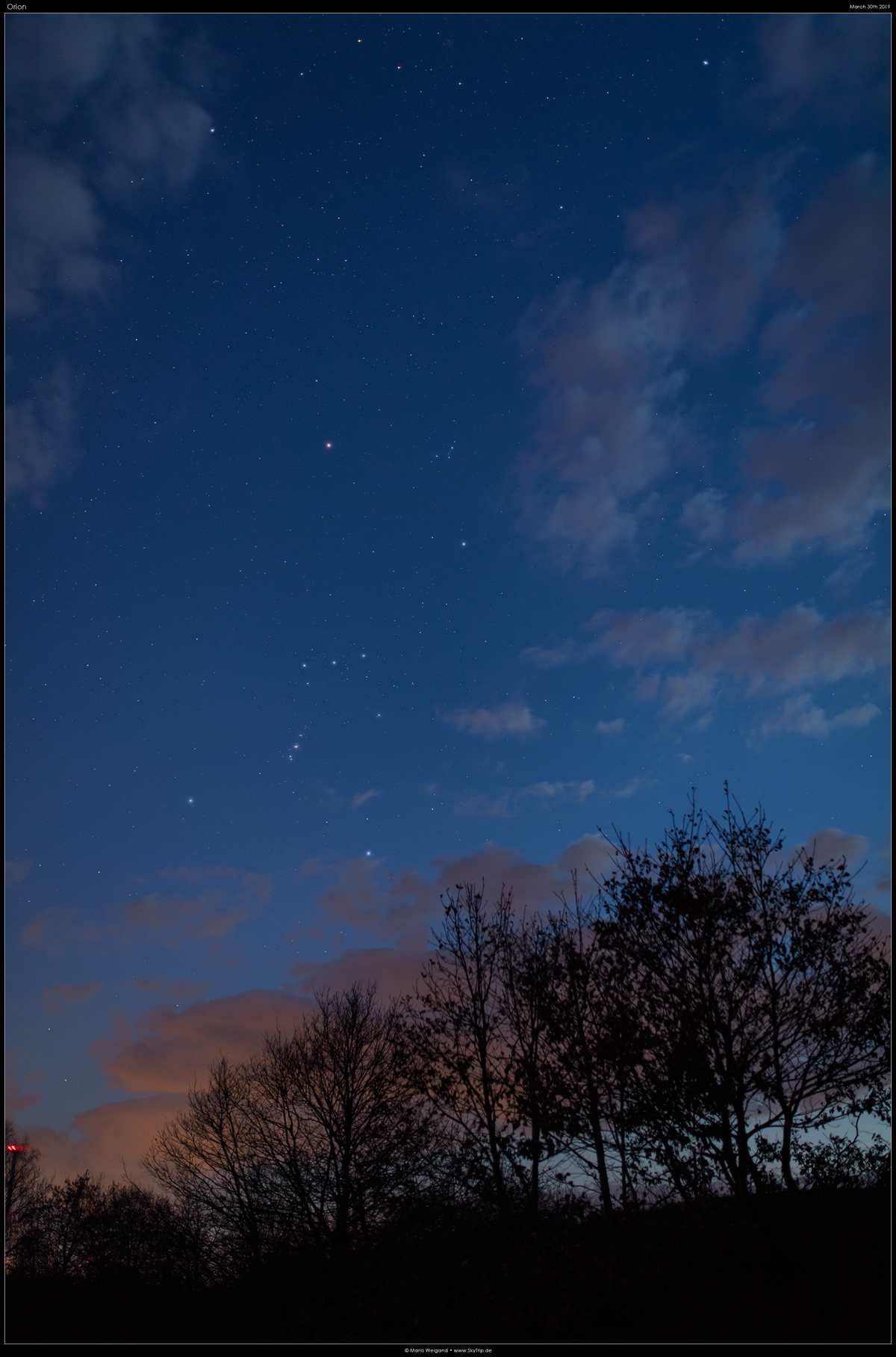Sternbild Orion am Frhlingshimmel