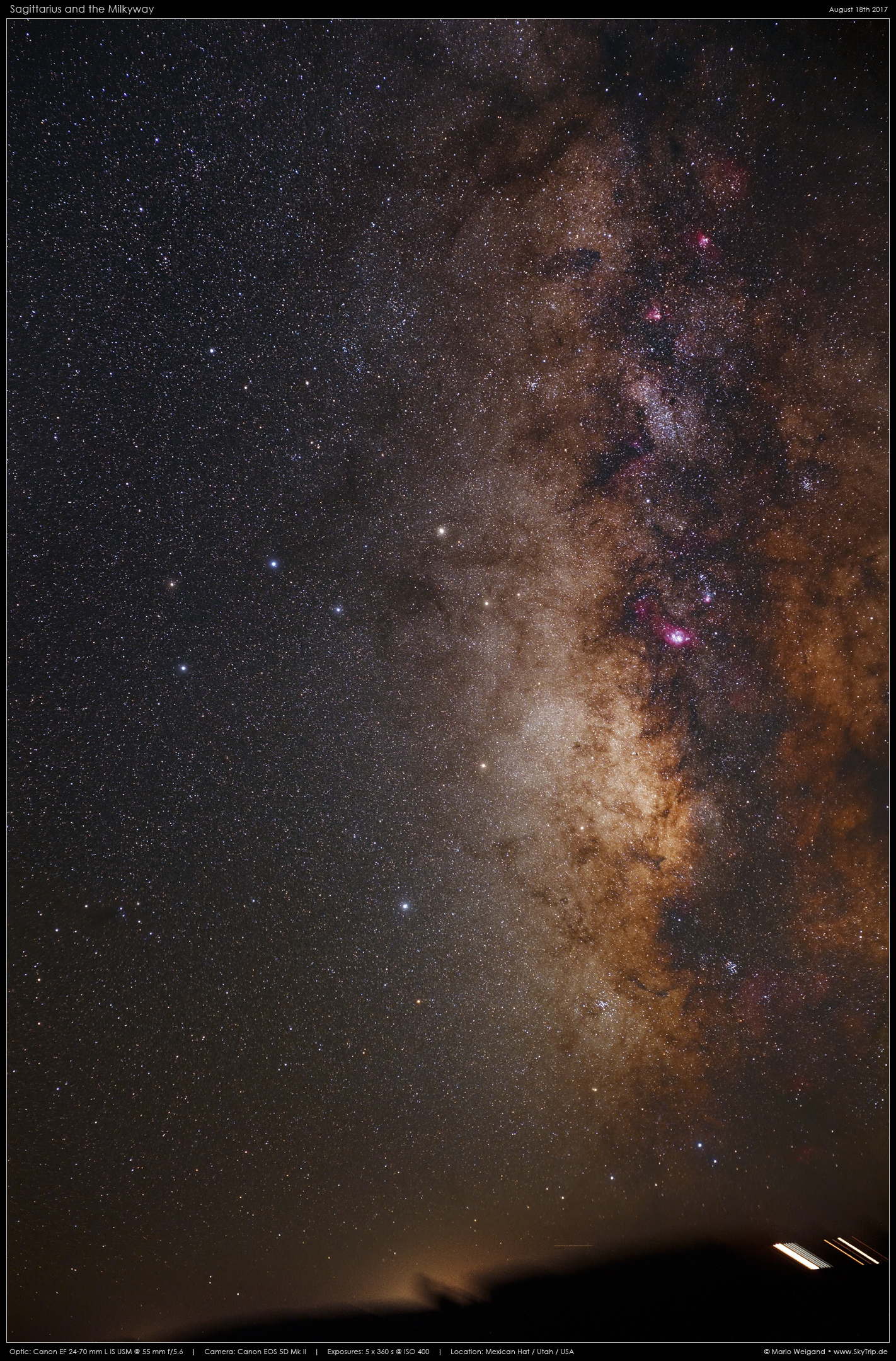 Sternbild Schütze mit Sagittarius-Wolke