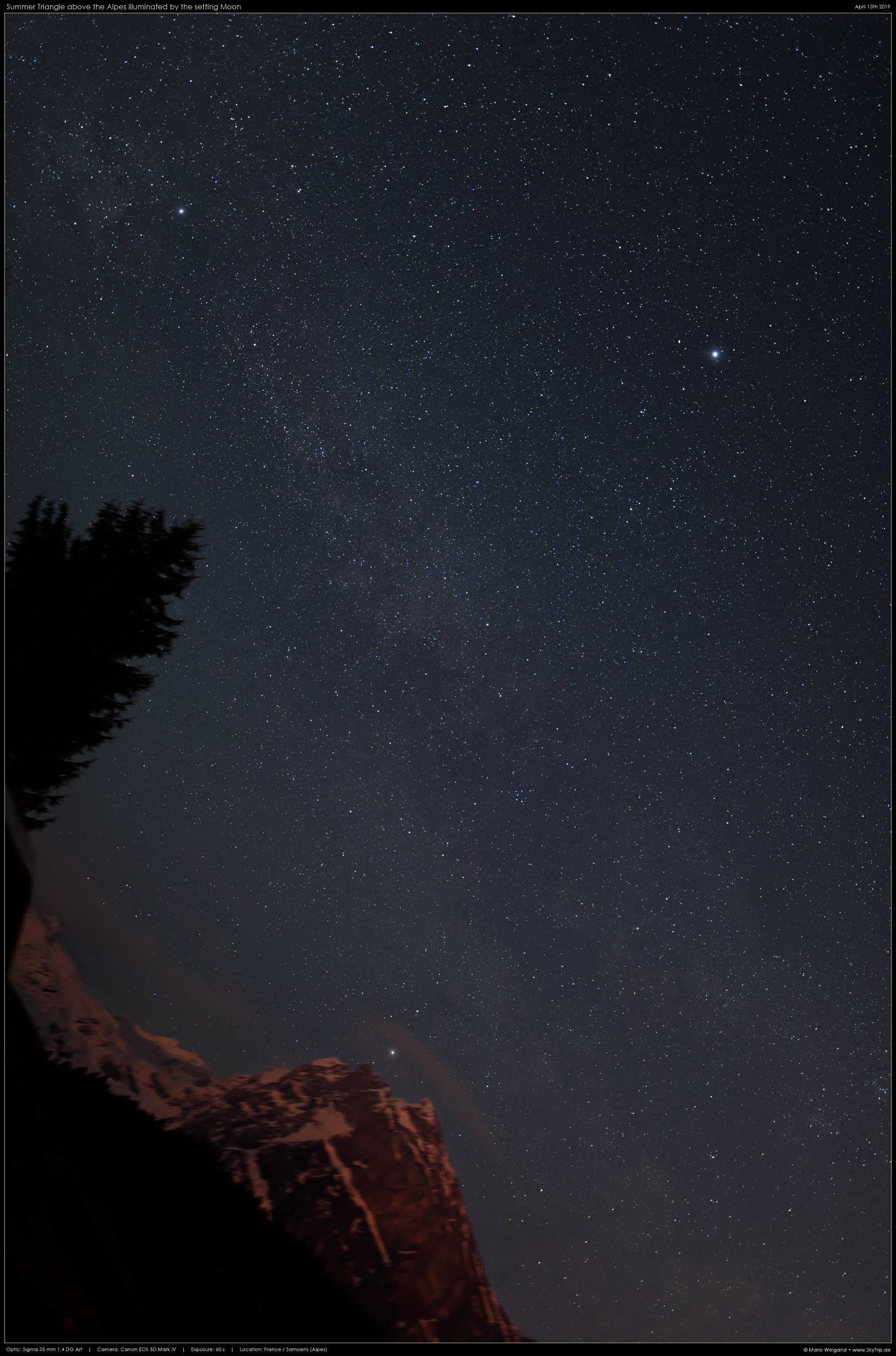 Sommerdreieck ber Alpenglhen