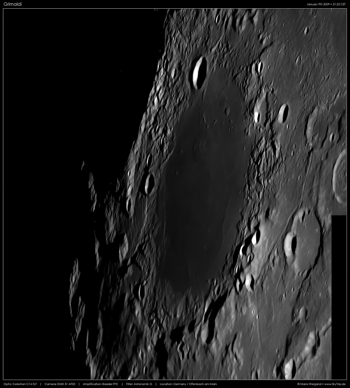 Mondfoto: Krater Grimaldi