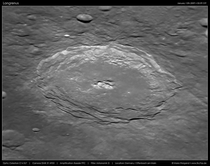Mondfoto: Krater Langrenus