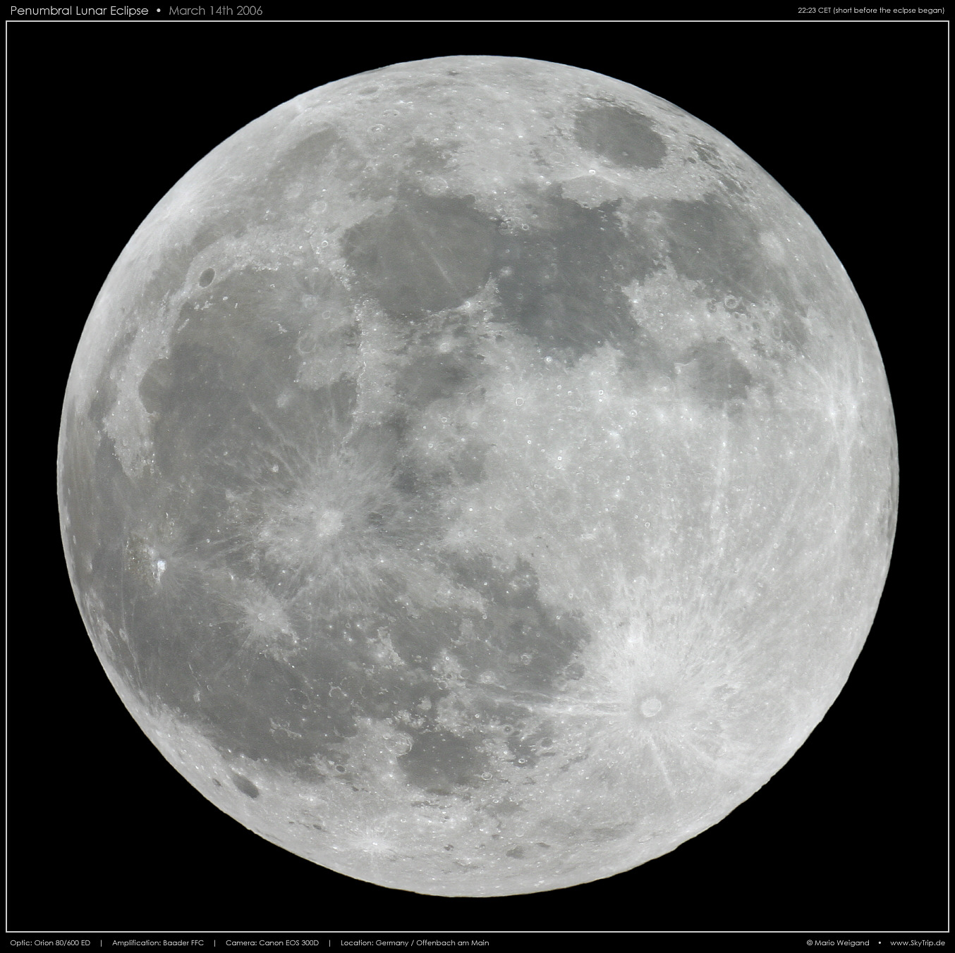 Die Halbschattenfinsternis vom 14. Mrz 2006