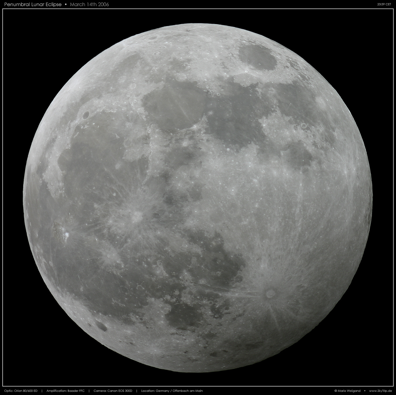 Die Halbschattenfinsternis vom 14. Mrz 2006