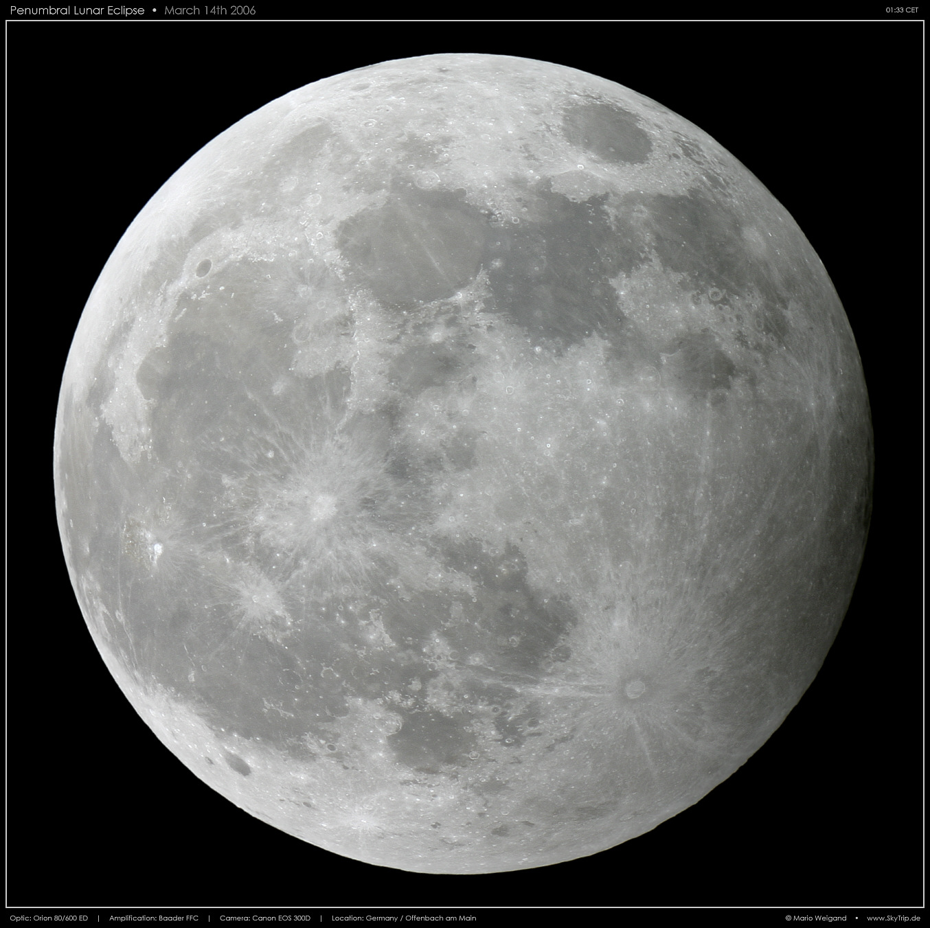 Die Halbschattenfinsternis vom 14. Mrz 2006